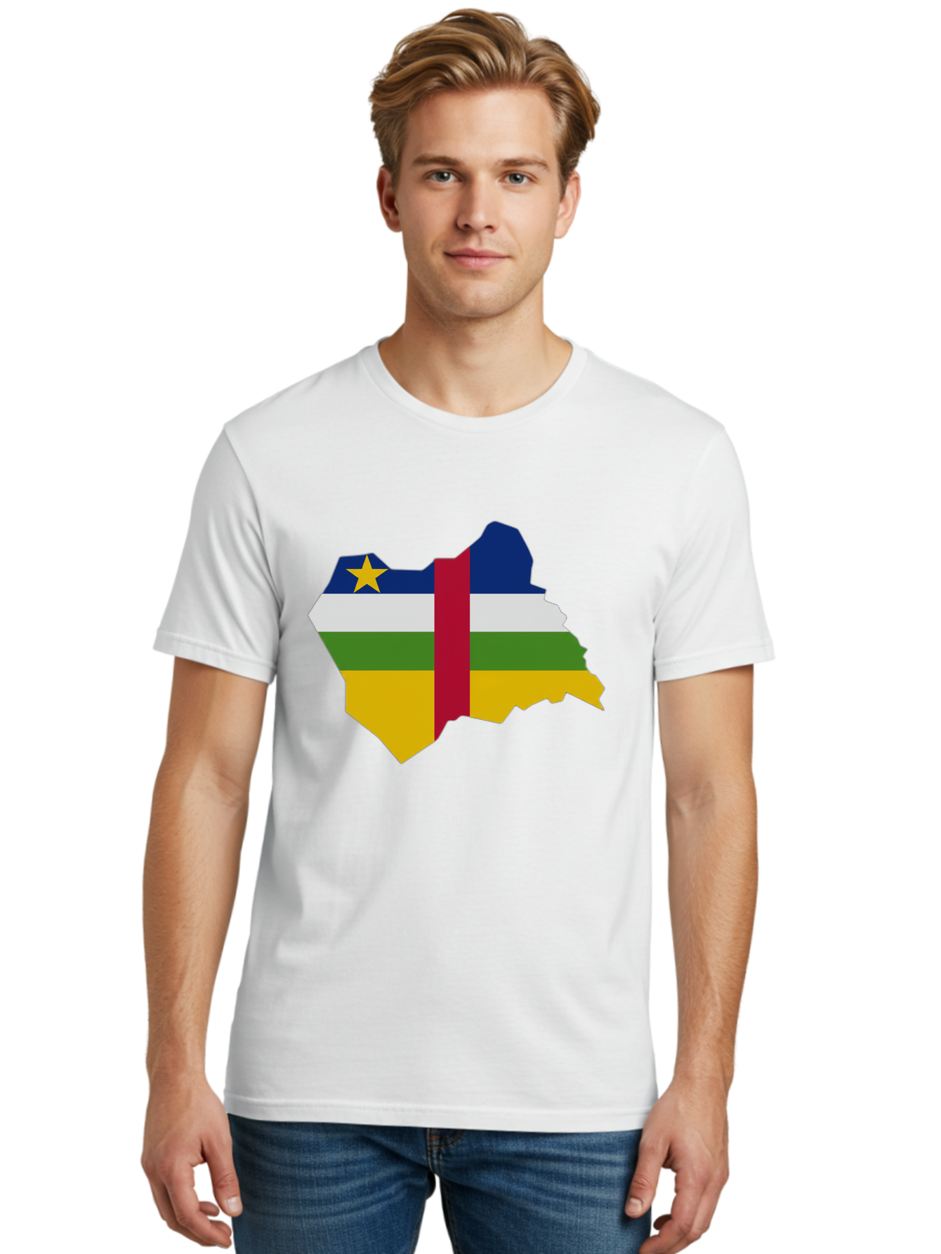 Central-African-Republic-Map-With-Flag Men'S Graphic Tee, 100% Cotton, Comfortable Casual Summer Wear, Machine Washable, Vintage Camera, Old Camera, Antique Camera, Black Camera, Classic Photography, Photography Equipment, Nostalgic Device, Bam005