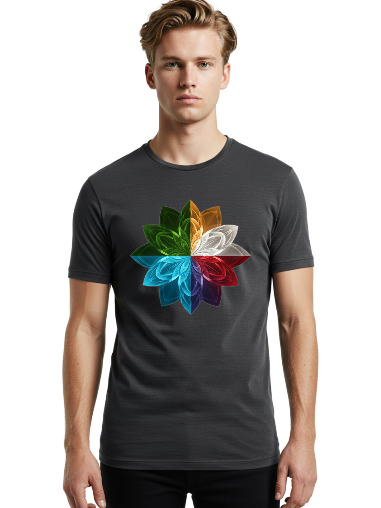 Chakra-Flower Men'S Graphic Tee, 100% Cotton, Comfortable Casual Summer Wear, Machine Washable, Vintage Camera, Old Camera, Antique Camera, Black Camera, Classic Photography, Photography Equipment, Nostalgic Device, Film Camera, Camera Art Bam007