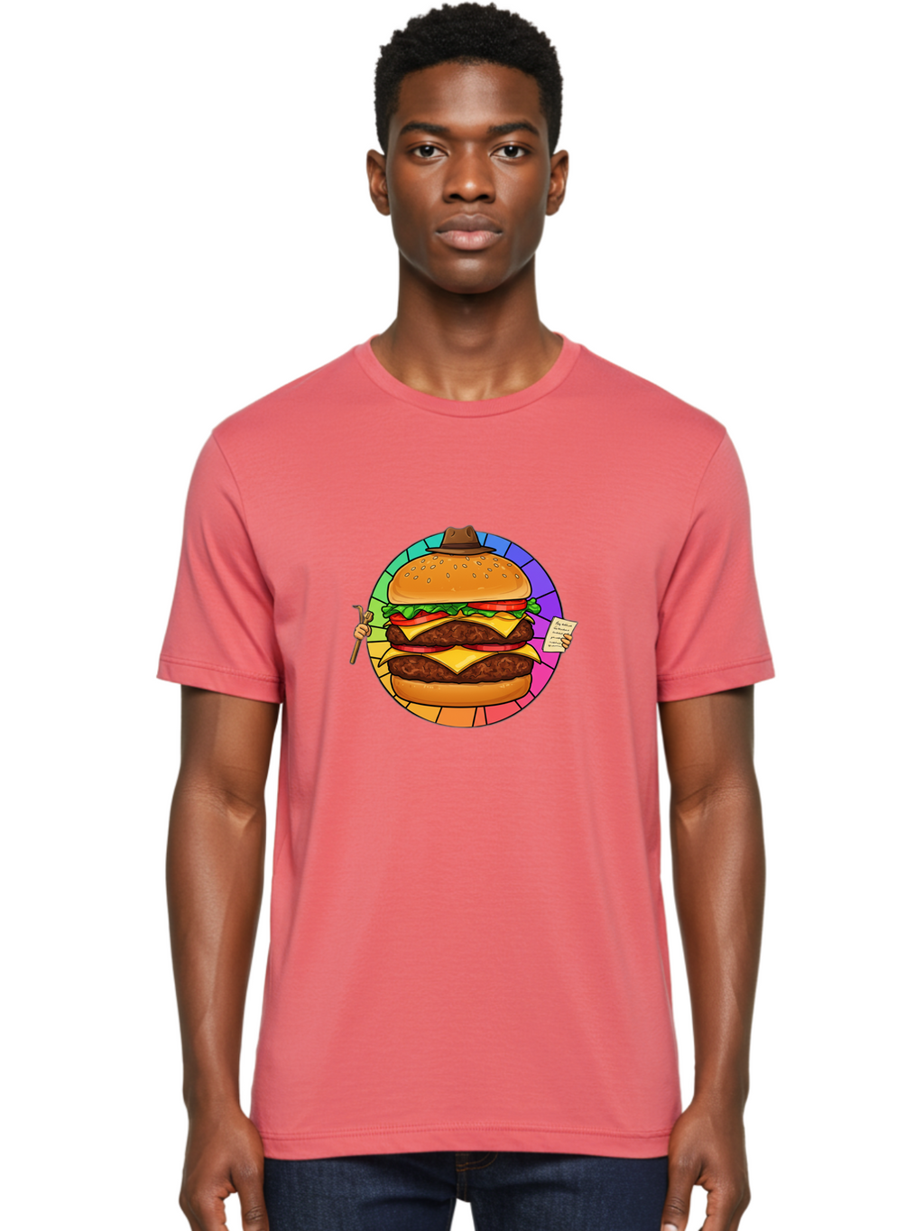 Cheeseburger-With-Cowboy-Hat Men'S Graphic Tee, 100% Cotton, Comfortable Casual Summer Wear, Machine Washable, Vintage Camera, Old Camera, Antique Camera, Black Camera, Classic Photography, Photography Equipment, Nostalgic Device, Film Camera, Bam008