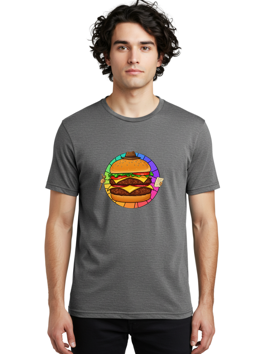 Cheeseburger-With-Cowboy-Hat Men'S Graphic Tee, 100% Cotton, Comfortable Casual Summer Wear, Machine Washable, Vintage Camera, Old Camera, Antique Camera, Black Camera, Classic Photography, Photography Equipment, Nostalgic Device, Film Camera, Bam008