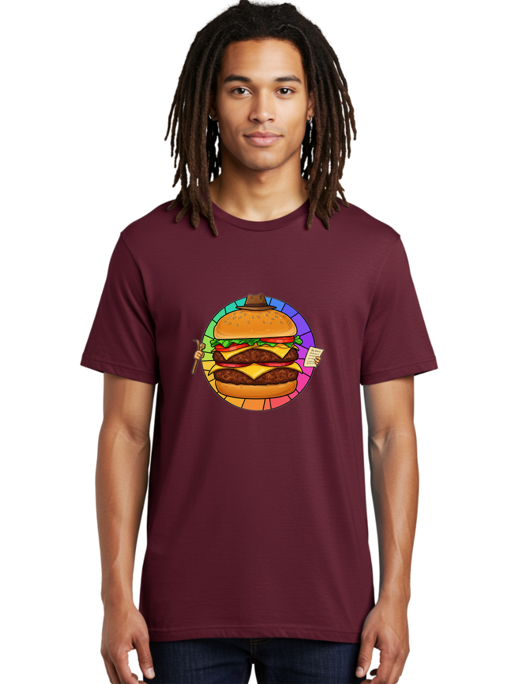 Cheeseburger-With-Cowboy-Hat Men'S Graphic Tee, 100% Cotton, Comfortable Casual Summer Wear, Machine Washable, Vintage Camera, Old Camera, Antique Camera, Black Camera, Classic Photography, Photography Equipment, Nostalgic Device, Film Camera, Bam008