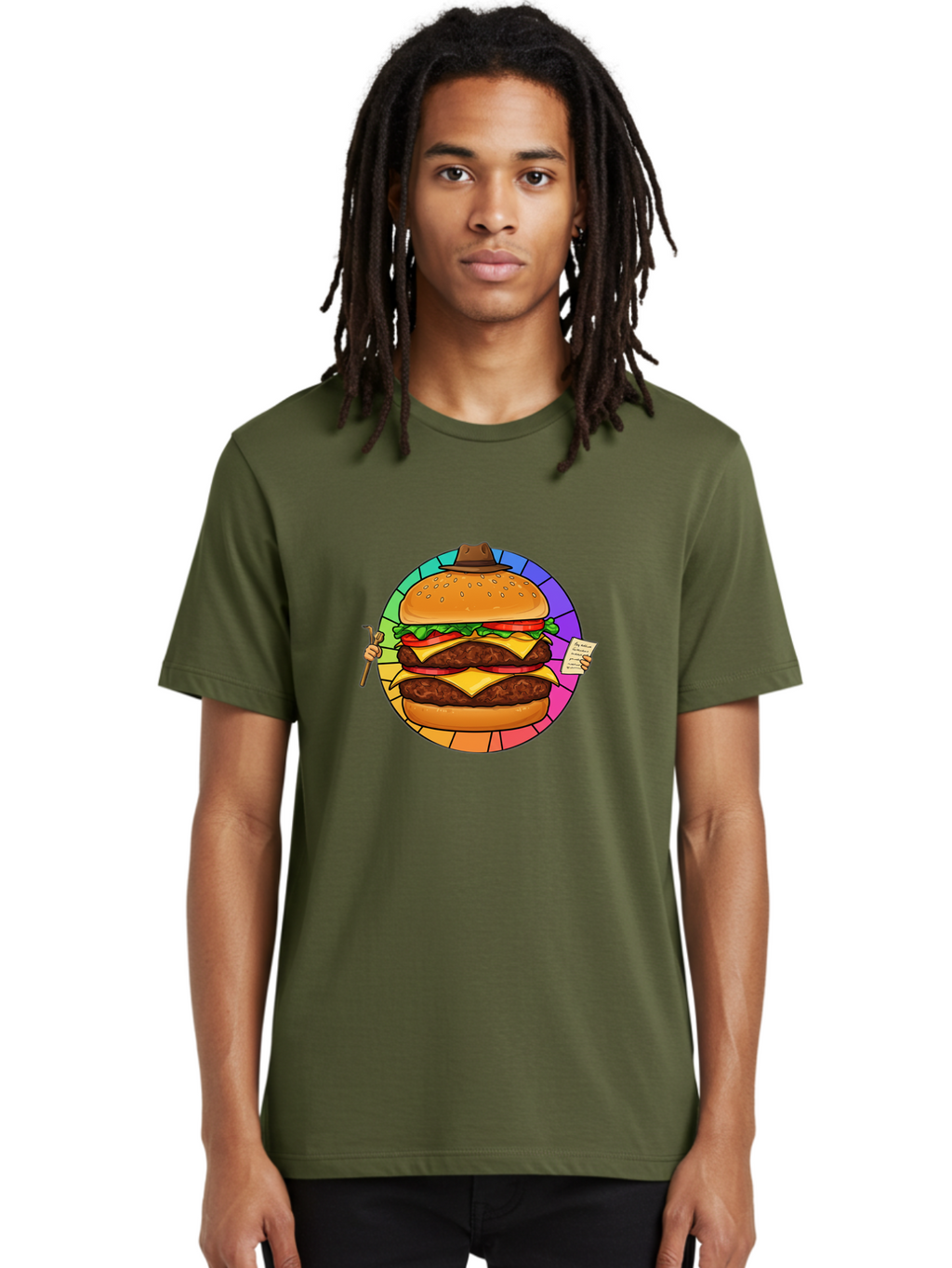 Cheeseburger-With-Cowboy-Hat Men'S Graphic Tee, 100% Cotton, Comfortable Casual Summer Wear, Machine Washable, Vintage Camera, Old Camera, Antique Camera, Black Camera, Classic Photography, Photography Equipment, Nostalgic Device, Film Camera, Bam008