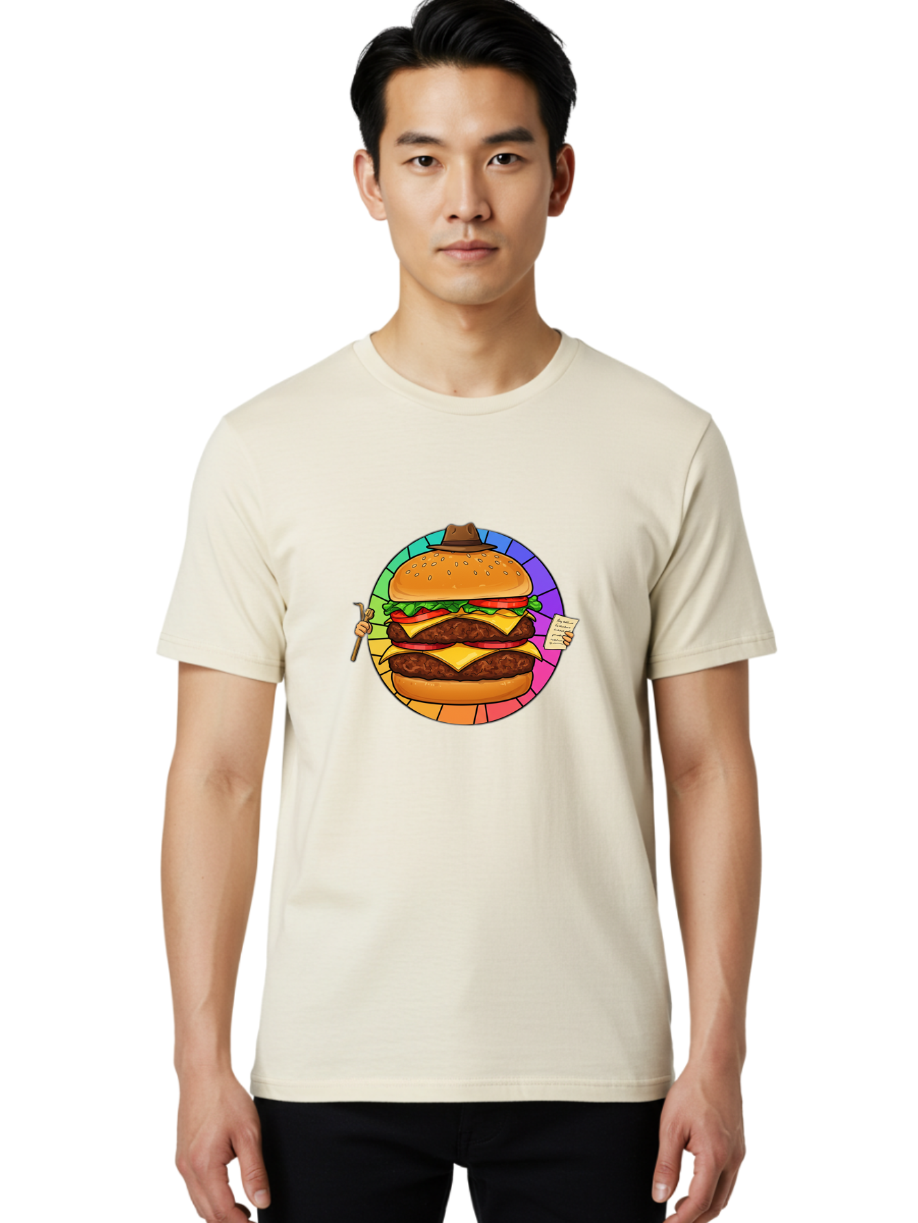 Cheeseburger-With-Cowboy-Hat Men'S Graphic Tee, 100% Cotton, Comfortable Casual Summer Wear, Machine Washable, Vintage Camera, Old Camera, Antique Camera, Black Camera, Classic Photography, Photography Equipment, Nostalgic Device, Film Camera, Bam008