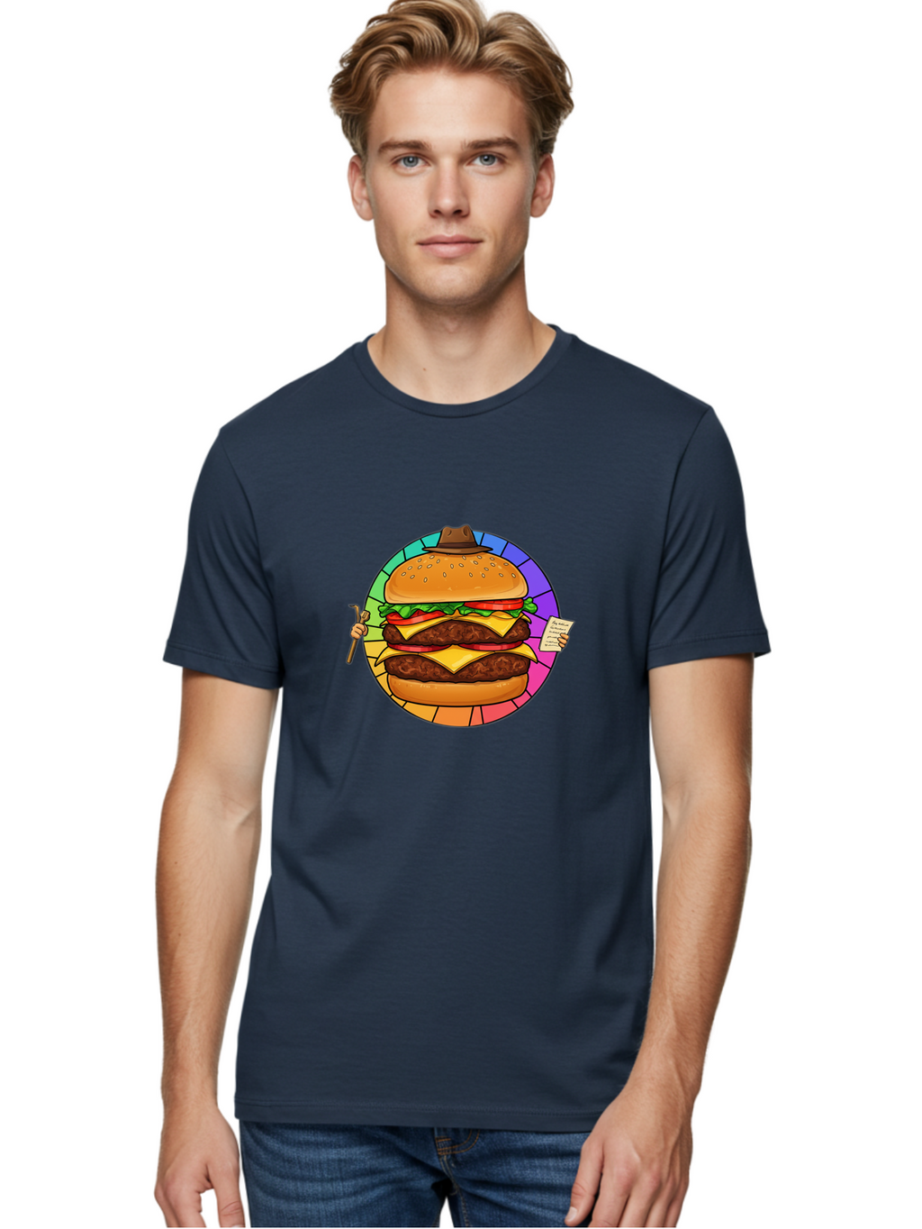 Cheeseburger-With-Cowboy-Hat Men'S Graphic Tee, 100% Cotton, Comfortable Casual Summer Wear, Machine Washable, Vintage Camera, Old Camera, Antique Camera, Black Camera, Classic Photography, Photography Equipment, Nostalgic Device, Film Camera, Bam008