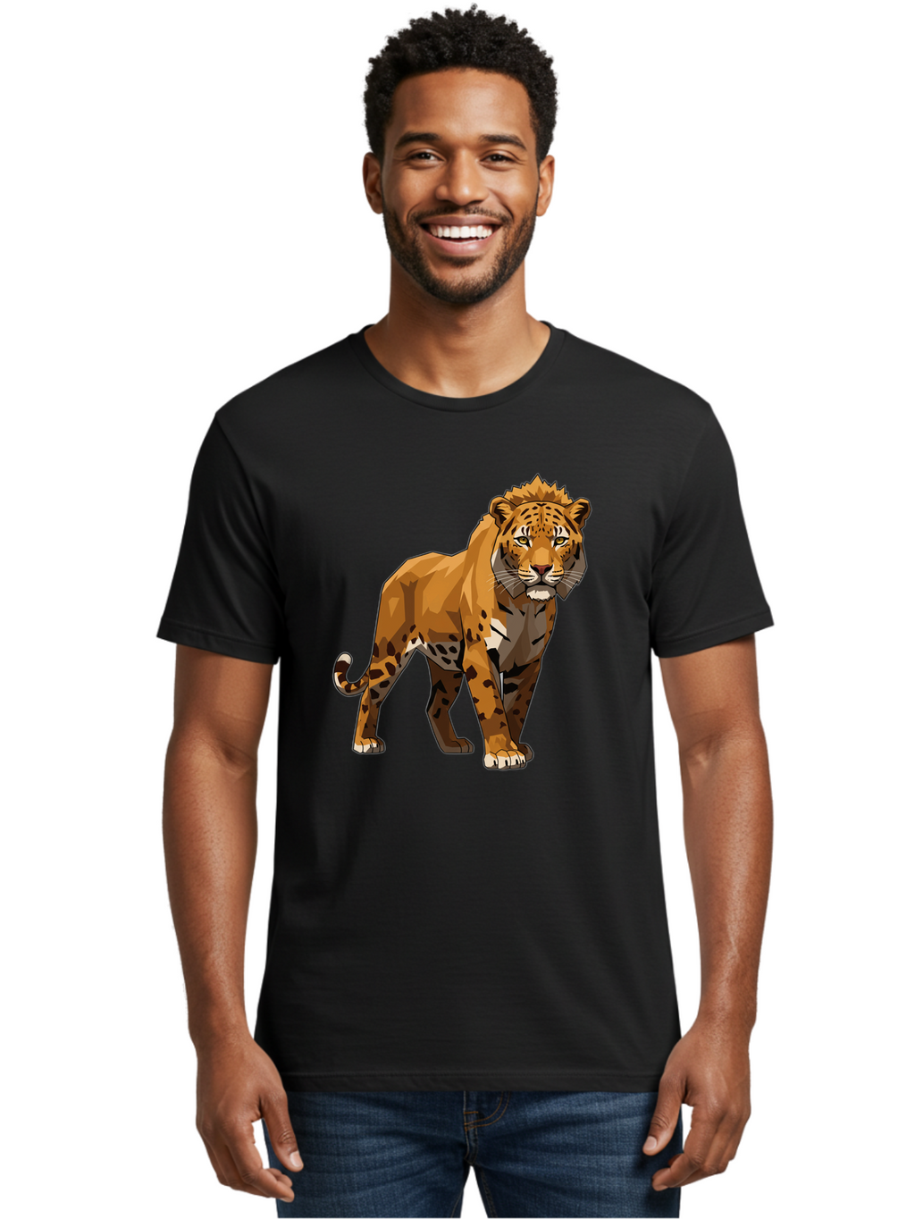 Cheetah Men'S Graphic Tee, 100% Cotton, Comfortable Casual Summer Wear, Machine Washable, Vintage Camera, Old Camera, Antique Camera, Black Camera, Classic Photography, Photography Equipment, Nostalgic Device, Film Camera, Camera Art Bam009