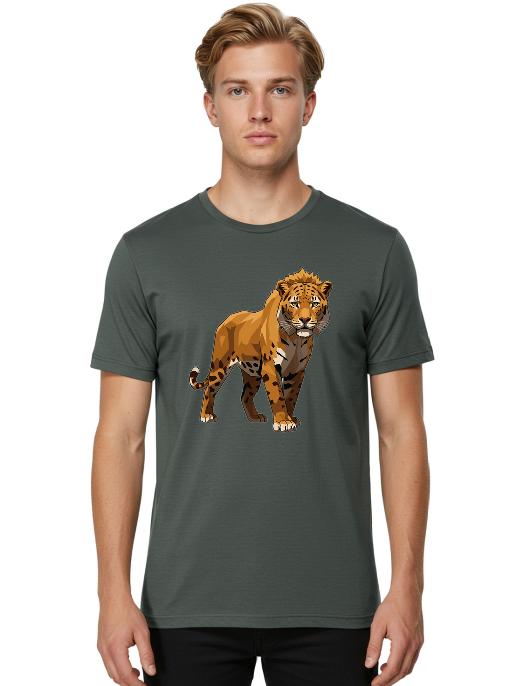 Cheetah Men'S Graphic Tee, 100% Cotton, Comfortable Casual Summer Wear, Machine Washable, Vintage Camera, Old Camera, Antique Camera, Black Camera, Classic Photography, Photography Equipment, Nostalgic Device, Film Camera, Camera Art Bam009