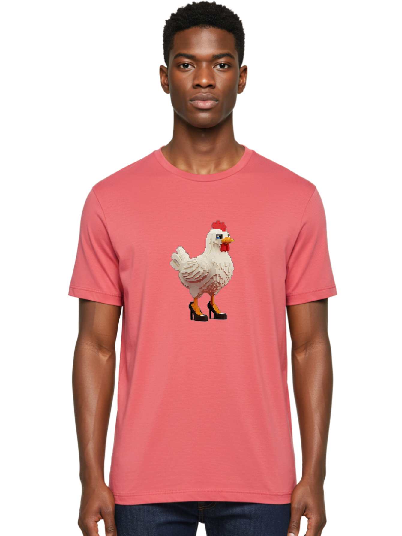 Chicken-High-Heels-1 Men'S Graphic Tee, 100% Cotton, Comfortable Casual Summer Wear, Machine Washable, Vintage Camera, Old Camera, Antique Camera, Black Camera, Classic Photography, Photography Equipment, Nostalgic Device, Film Camera, Bam011