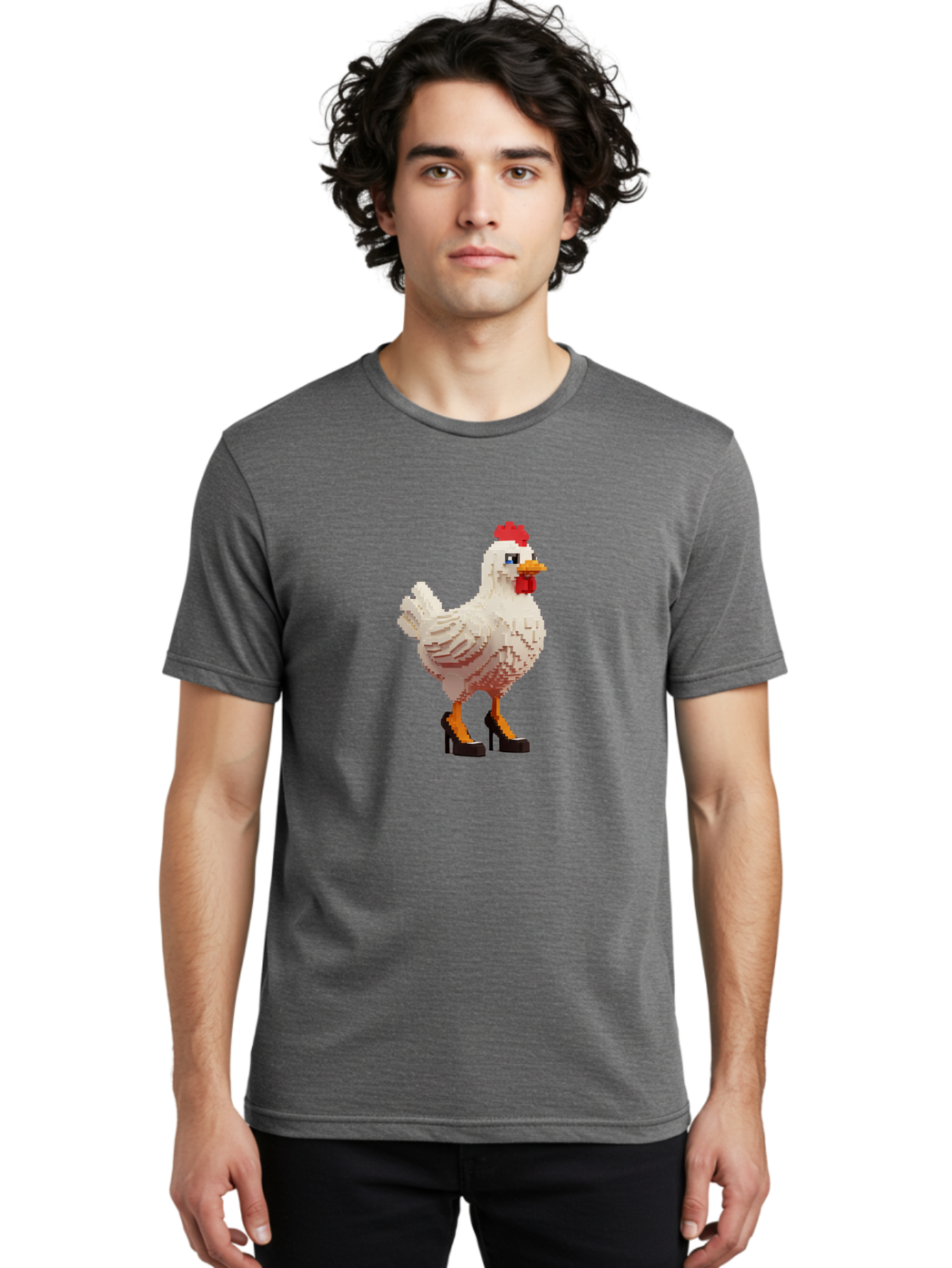 Chicken-High-Heels-1 Men'S Graphic Tee, 100% Cotton, Comfortable Casual Summer Wear, Machine Washable, Vintage Camera, Old Camera, Antique Camera, Black Camera, Classic Photography, Photography Equipment, Nostalgic Device, Film Camera, Bam011