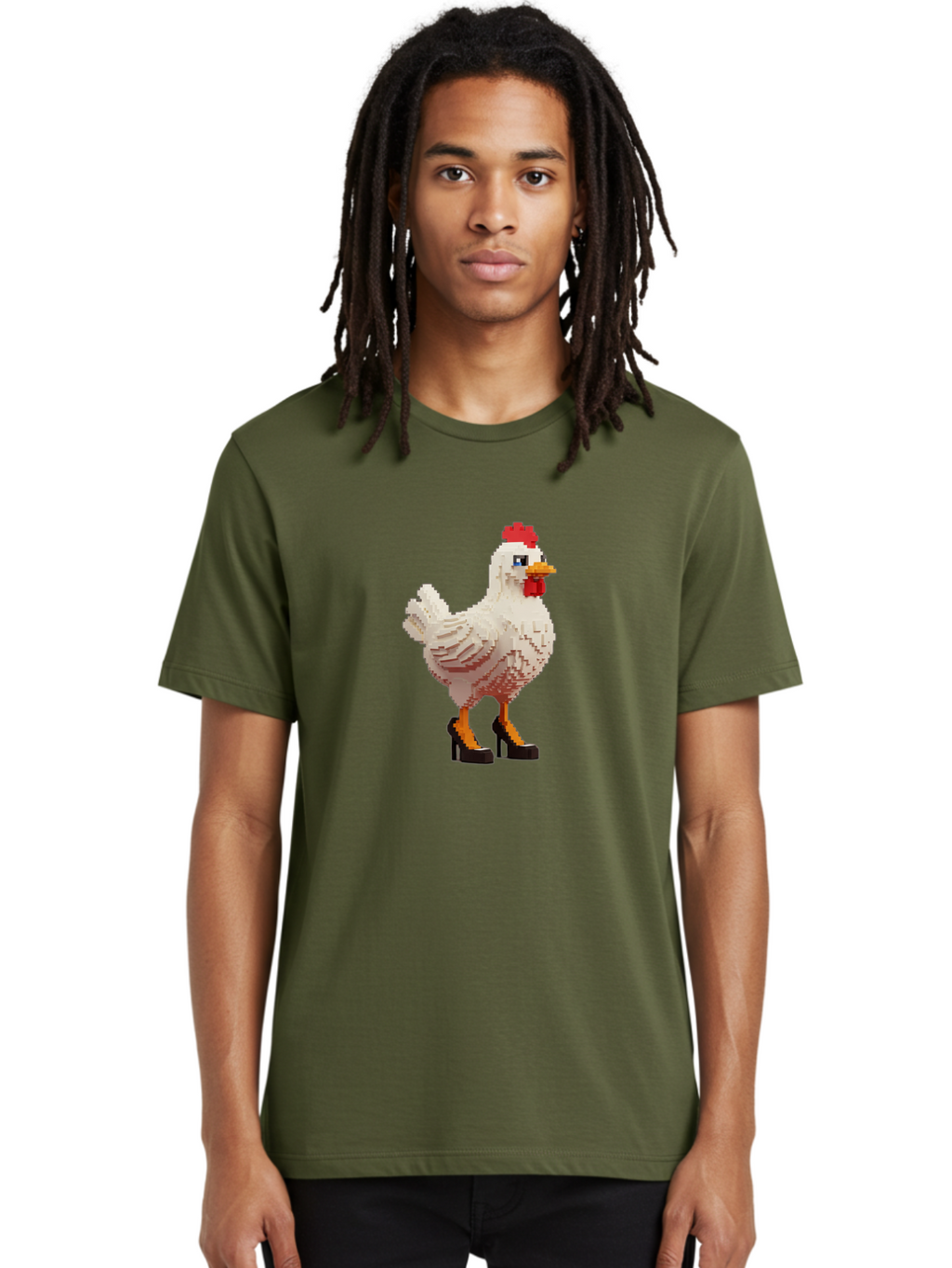 Chicken-High-Heels-1 Men'S Graphic Tee, 100% Cotton, Comfortable Casual Summer Wear, Machine Washable, Vintage Camera, Old Camera, Antique Camera, Black Camera, Classic Photography, Photography Equipment, Nostalgic Device, Film Camera, Bam011
