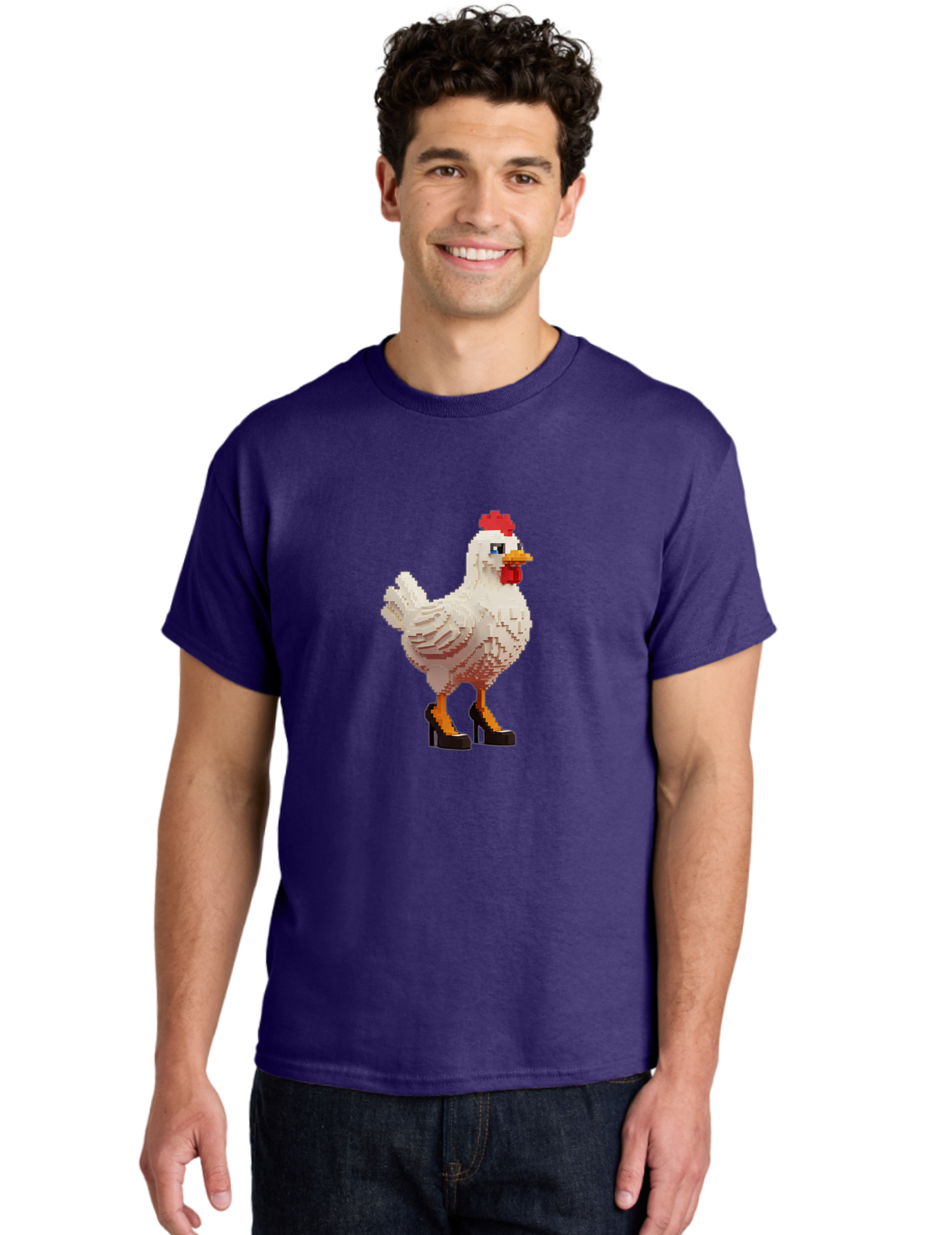 Chicken-High-Heels-1 Men'S Graphic Tee, 100% Cotton, Comfortable Casual Summer Wear, Machine Washable, Vintage Camera, Old Camera, Antique Camera, Black Camera, Classic Photography, Photography Equipment, Nostalgic Device, Film Camera, Bam011