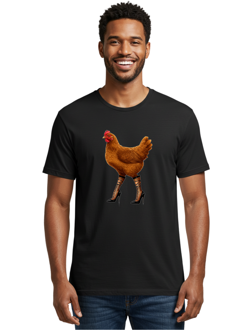 Chicken-In-Heels-1 Men'S Graphic Tee, 100% Cotton, Comfortable Casual Summer Wear, Machine Washable, Vintage Camera, Old Camera, Antique Camera, Black Camera, Classic Photography, Photography Equipment, Nostalgic Device, Film Camera, Bam014