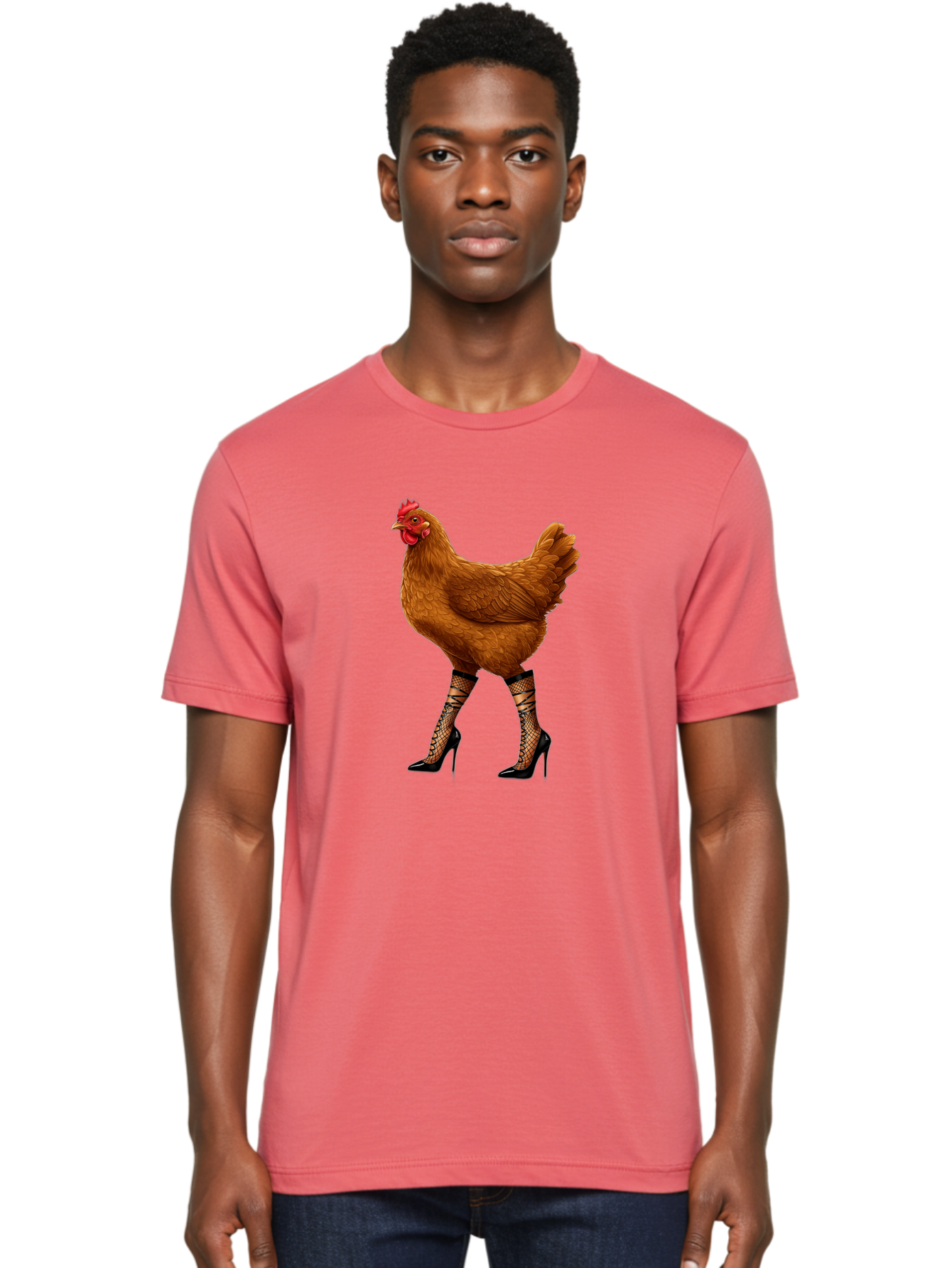 Chicken-In-Heels-1 Men'S Graphic Tee, 100% Cotton, Comfortable Casual Summer Wear, Machine Washable, Vintage Camera, Old Camera, Antique Camera, Black Camera, Classic Photography, Photography Equipment, Nostalgic Device, Film Camera, Bam014