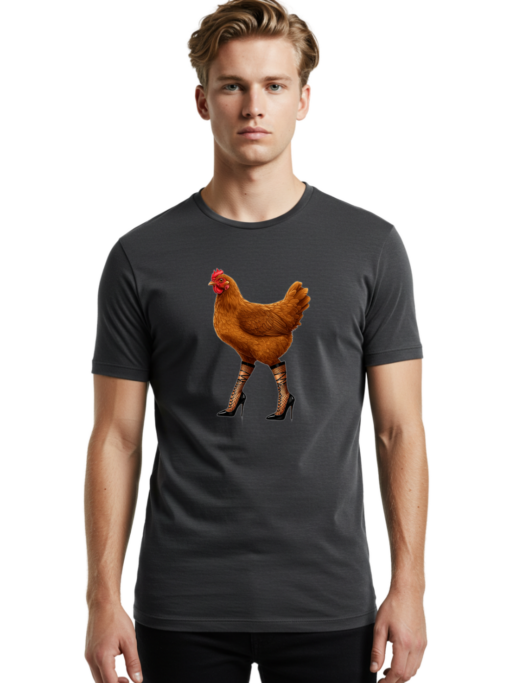 Chicken-In-Heels-1 Men'S Graphic Tee, 100% Cotton, Comfortable Casual Summer Wear, Machine Washable, Vintage Camera, Old Camera, Antique Camera, Black Camera, Classic Photography, Photography Equipment, Nostalgic Device, Film Camera, Bam014