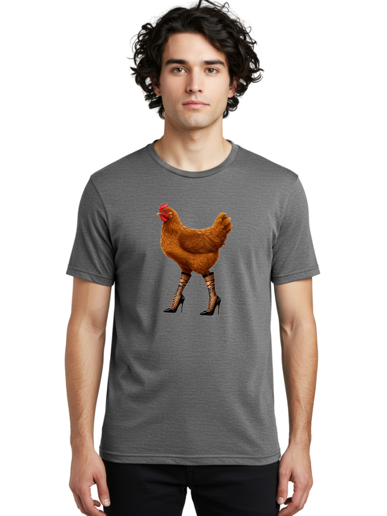 Chicken-In-Heels-1 Men'S Graphic Tee, 100% Cotton, Comfortable Casual Summer Wear, Machine Washable, Vintage Camera, Old Camera, Antique Camera, Black Camera, Classic Photography, Photography Equipment, Nostalgic Device, Film Camera, Bam014