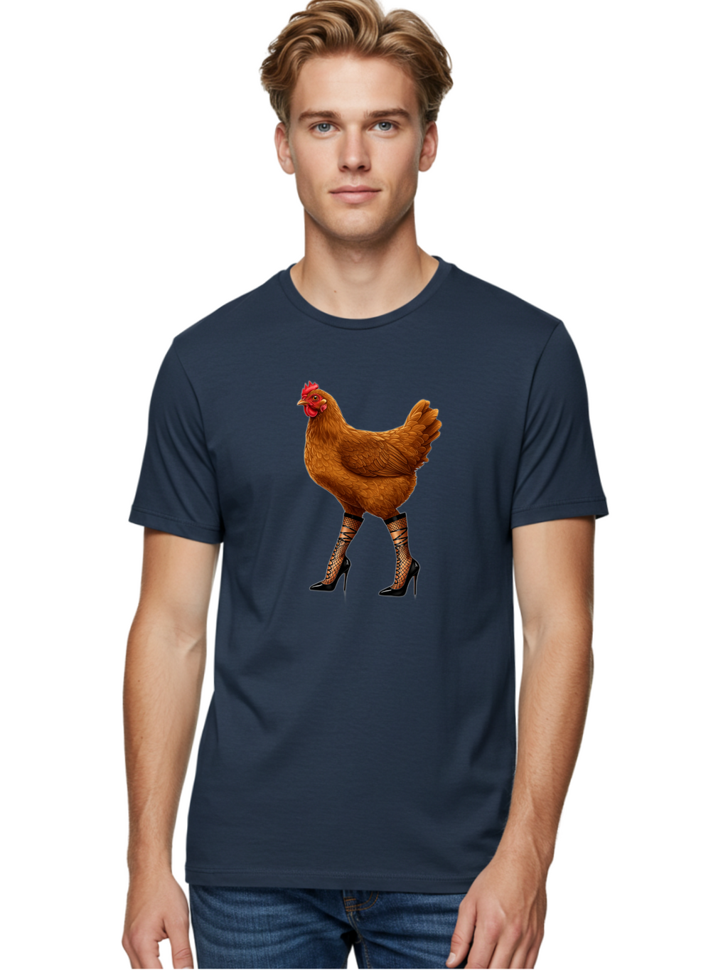 Chicken-In-Heels-1 Men'S Graphic Tee, 100% Cotton, Comfortable Casual Summer Wear, Machine Washable, Vintage Camera, Old Camera, Antique Camera, Black Camera, Classic Photography, Photography Equipment, Nostalgic Device, Film Camera, Bam014