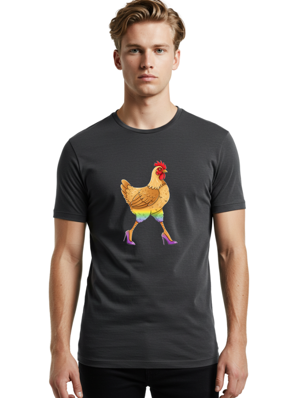 Chicken-In-Heels Men'S Graphic Tee, 100% Cotton, Comfortable Casual Summer Wear, Machine Washable, Vintage Camera, Old Camera, Antique Camera, Black Camera, Classic Photography, Photography Equipment, Nostalgic Device, Film Camera, Camera Art Bam015