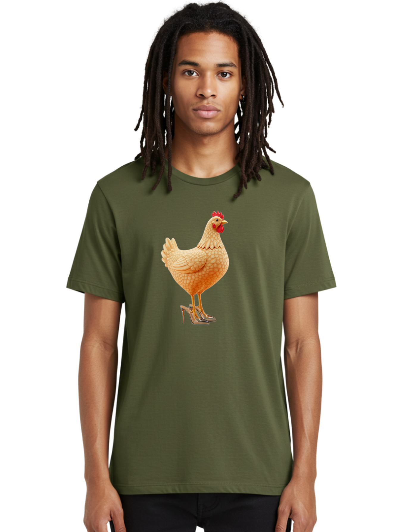 Chicken-In-High-Heels-1 Men'S Graphic Tee, 100% Cotton, Comfortable Casual Summer Wear, Machine Washable, Vintage Camera, Old Camera, Antique Camera, Black Camera, Classic Photography, Photography Equipment, Nostalgic Device, Film Camera, Bam016