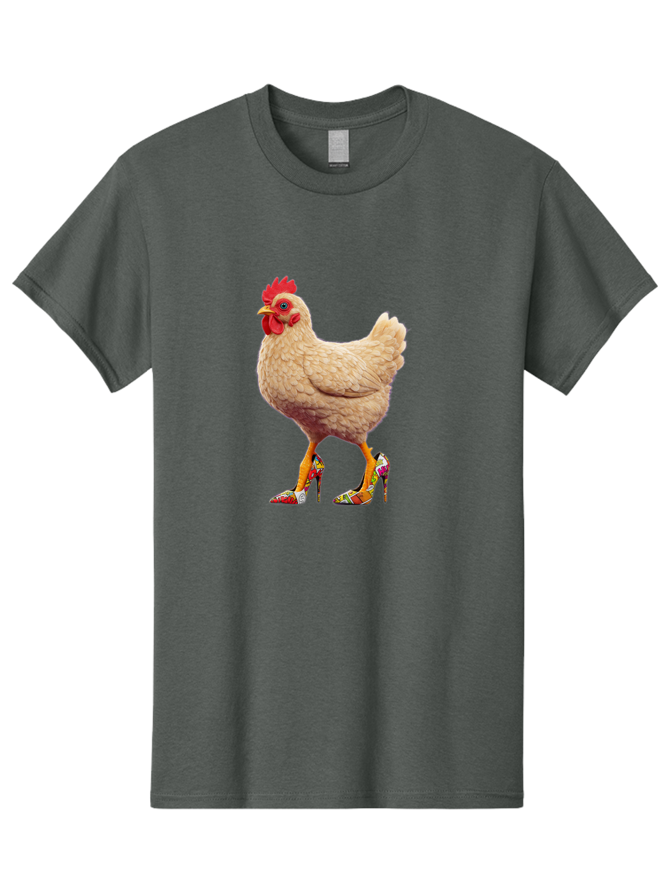 Chicken-In-High-Heels-2 Men'S Graphic Tee, 100% Cotton, Comfortable Casual Summer Wear, Machine Washable, Vintage Camera, Old Camera, Antique Camera, Black Camera, Classic Photography, Photography Equipment, Nostalgic Device, Film Camera, Bam017