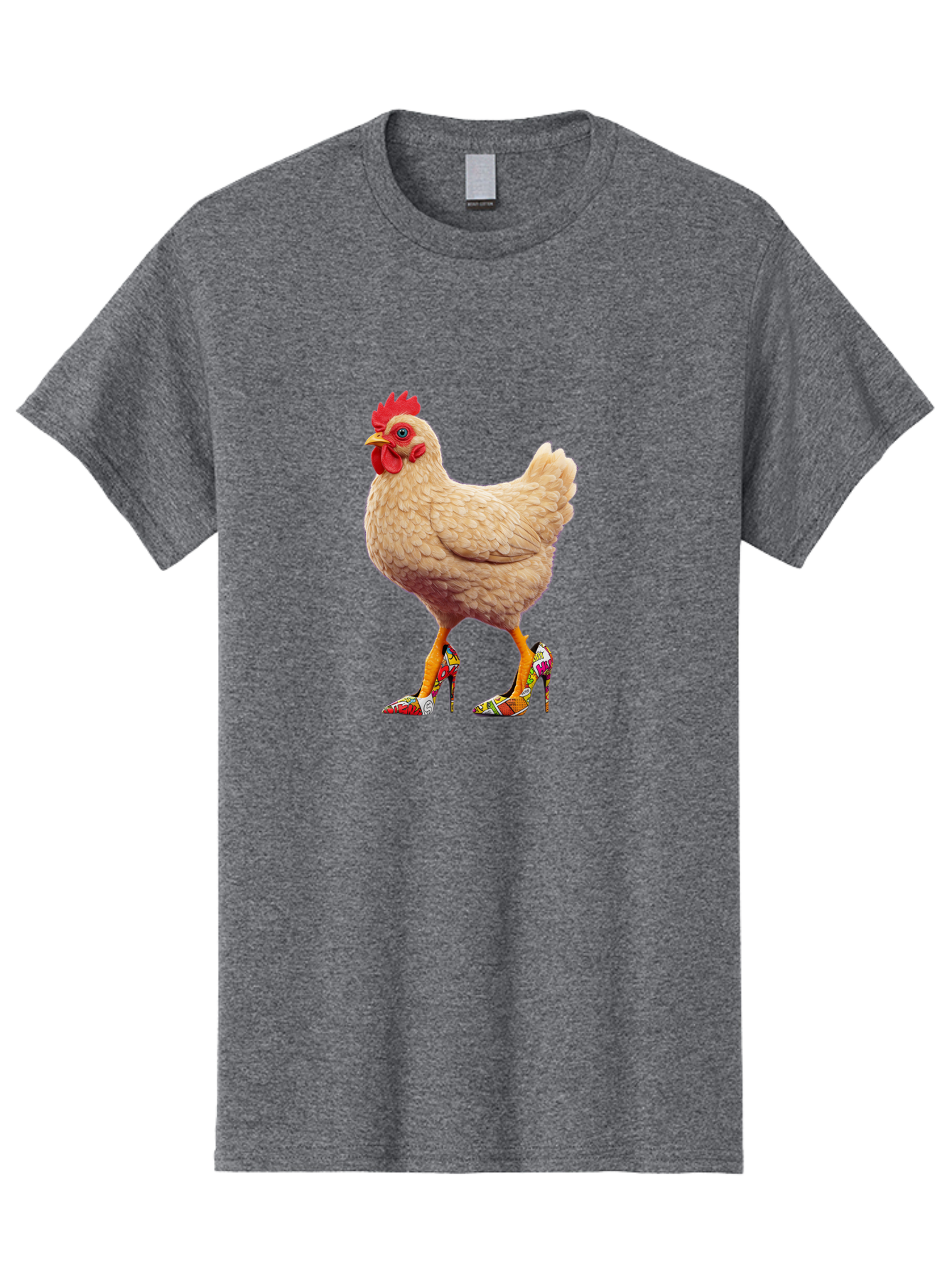 Chicken-In-High-Heels-2 Men'S Graphic Tee, 100% Cotton, Comfortable Casual Summer Wear, Machine Washable, Vintage Camera, Old Camera, Antique Camera, Black Camera, Classic Photography, Photography Equipment, Nostalgic Device, Film Camera, Bam017