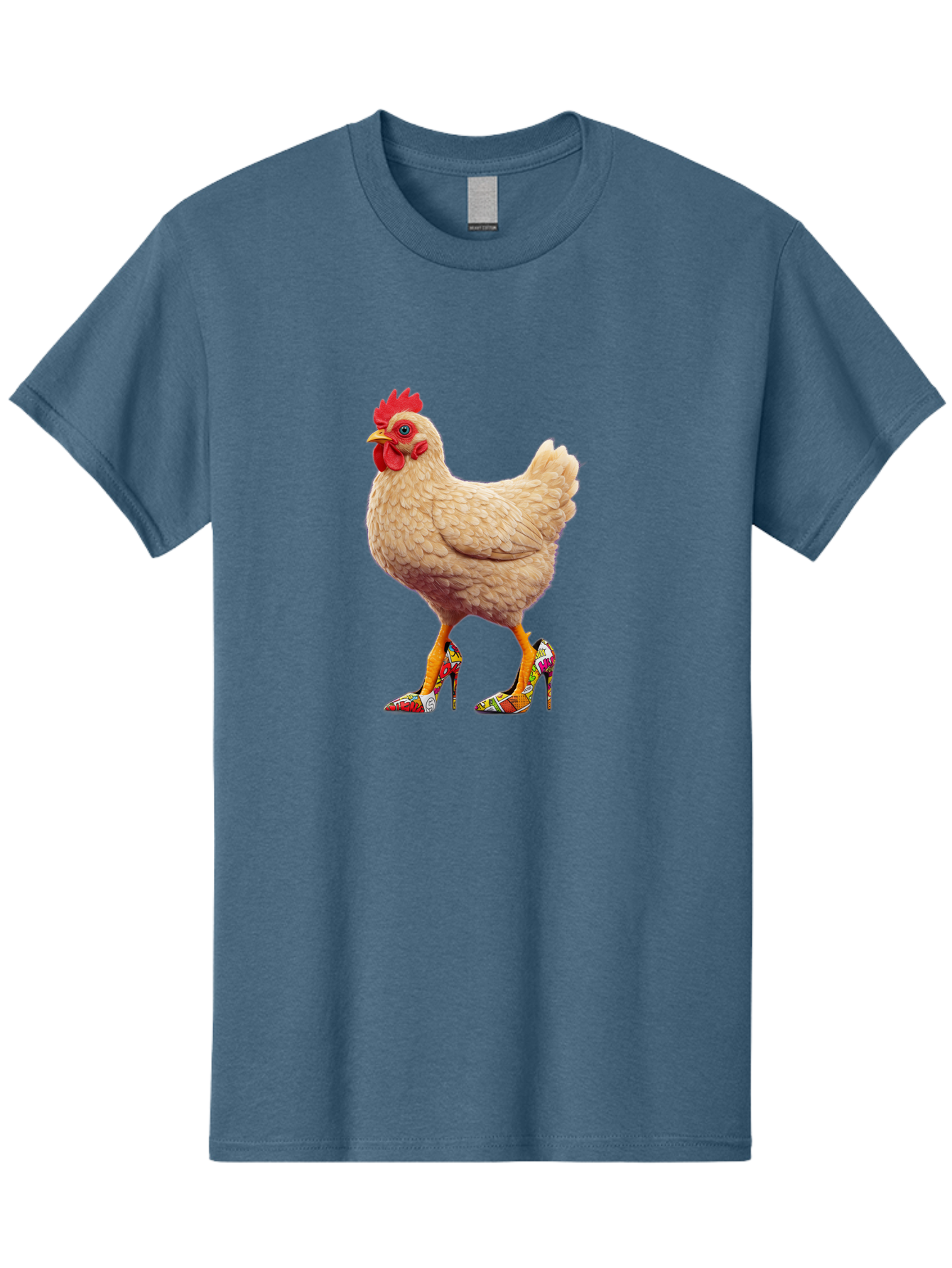 Chicken-In-High-Heels-2 Men'S Graphic Tee, 100% Cotton, Comfortable Casual Summer Wear, Machine Washable, Vintage Camera, Old Camera, Antique Camera, Black Camera, Classic Photography, Photography Equipment, Nostalgic Device, Film Camera, Bam017