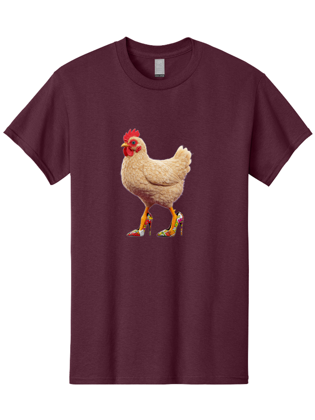 Chicken-In-High-Heels-2 Men'S Graphic Tee, 100% Cotton, Comfortable Casual Summer Wear, Machine Washable, Vintage Camera, Old Camera, Antique Camera, Black Camera, Classic Photography, Photography Equipment, Nostalgic Device, Film Camera, Bam017