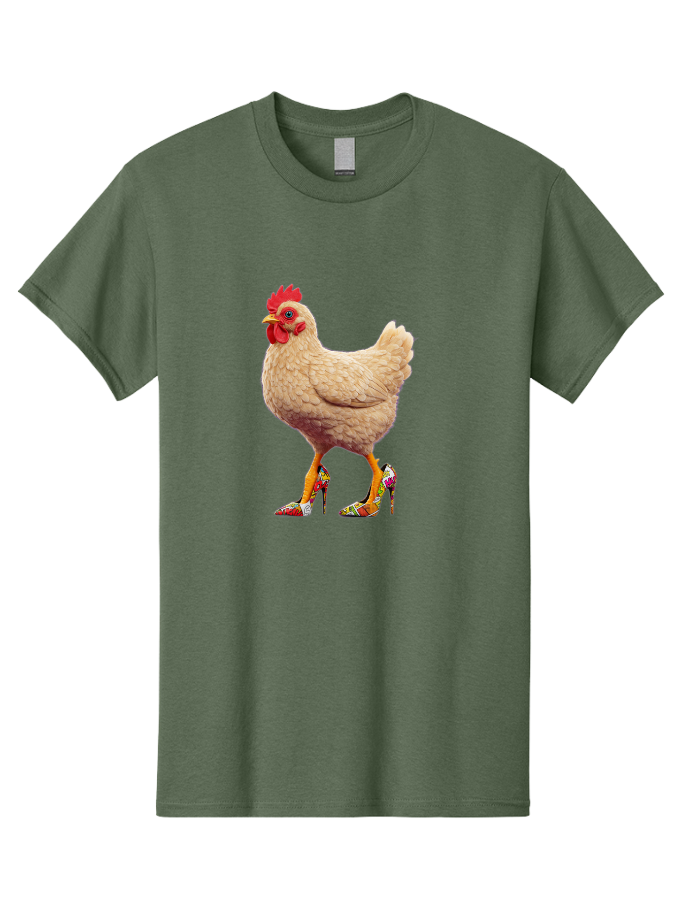 Chicken-In-High-Heels-2 Men'S Graphic Tee, 100% Cotton, Comfortable Casual Summer Wear, Machine Washable, Vintage Camera, Old Camera, Antique Camera, Black Camera, Classic Photography, Photography Equipment, Nostalgic Device, Film Camera, Bam017