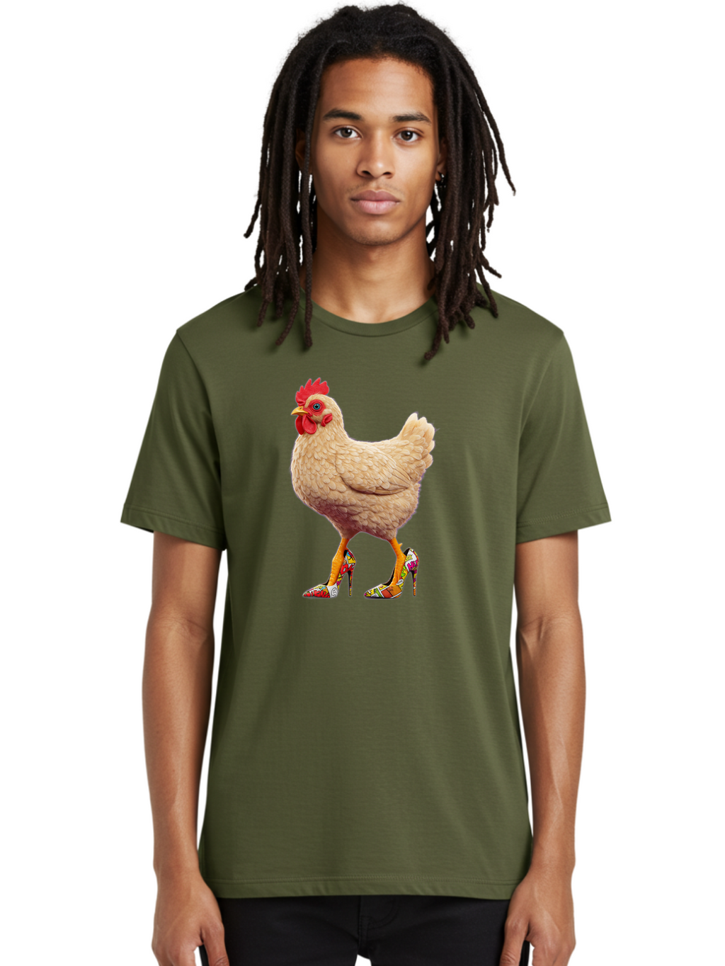 Chicken-In-High-Heels-2 Men'S Graphic Tee, 100% Cotton, Comfortable Casual Summer Wear, Machine Washable, Vintage Camera, Old Camera, Antique Camera, Black Camera, Classic Photography, Photography Equipment, Nostalgic Device, Film Camera, Bam017