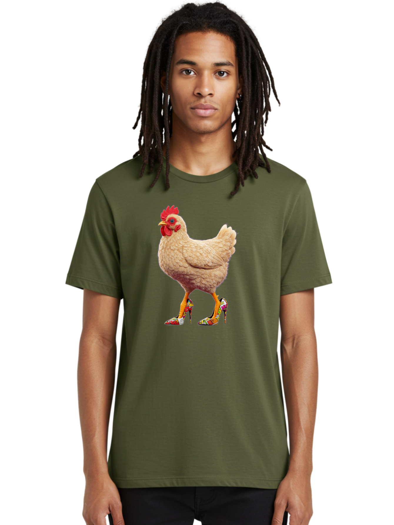 Chicken-In-High-Heels-2 Men'S Graphic Tee, 100% Cotton, Comfortable Casual Summer Wear, Machine Washable, Vintage Camera, Old Camera, Antique Camera, Black Camera, Classic Photography, Photography Equipment, Nostalgic Device, Film Camera, Bam017