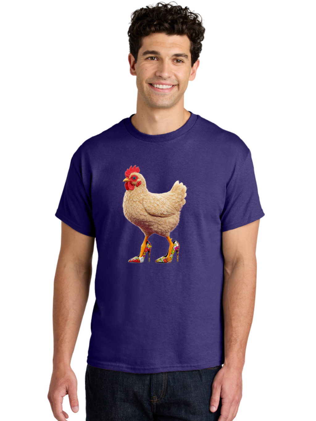 Chicken-In-High-Heels-2 Men'S Graphic Tee, 100% Cotton, Comfortable Casual Summer Wear, Machine Washable, Vintage Camera, Old Camera, Antique Camera, Black Camera, Classic Photography, Photography Equipment, Nostalgic Device, Film Camera, Bam017