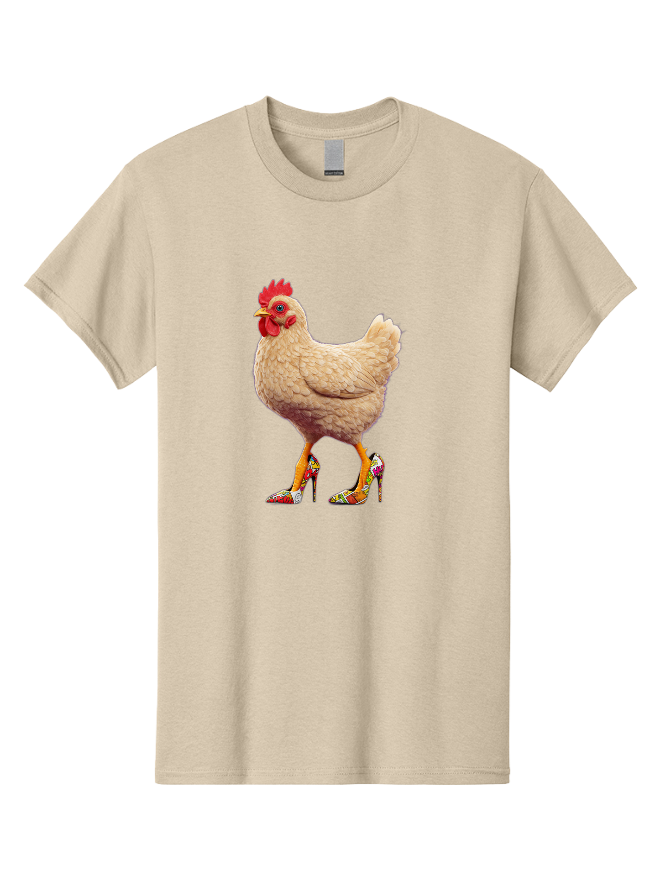 Chicken-In-High-Heels-2 Men'S Graphic Tee, 100% Cotton, Comfortable Casual Summer Wear, Machine Washable, Vintage Camera, Old Camera, Antique Camera, Black Camera, Classic Photography, Photography Equipment, Nostalgic Device, Film Camera, Bam017
