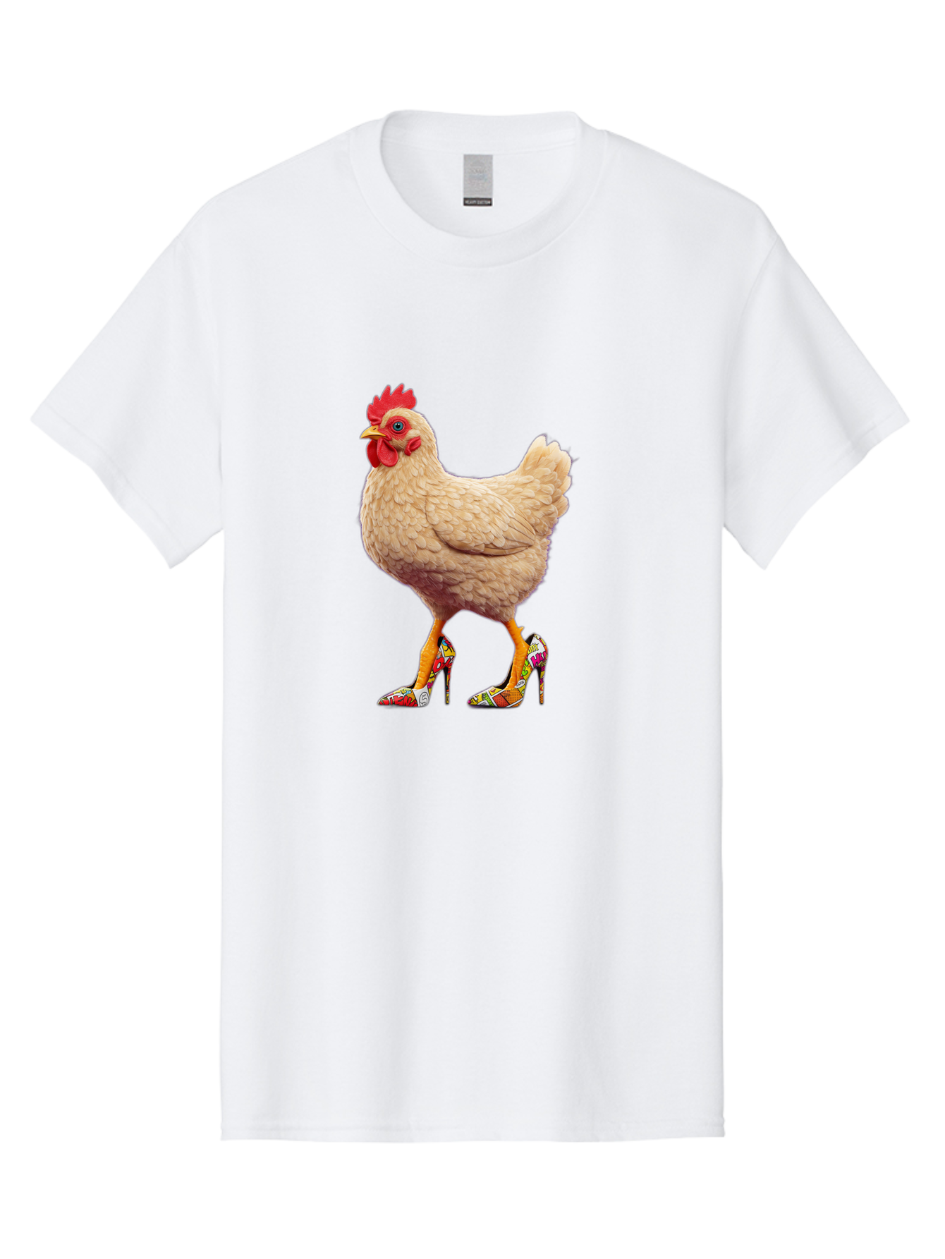 Chicken-In-High-Heels-2 Men'S Graphic Tee, 100% Cotton, Comfortable Casual Summer Wear, Machine Washable, Vintage Camera, Old Camera, Antique Camera, Black Camera, Classic Photography, Photography Equipment, Nostalgic Device, Film Camera, Bam017