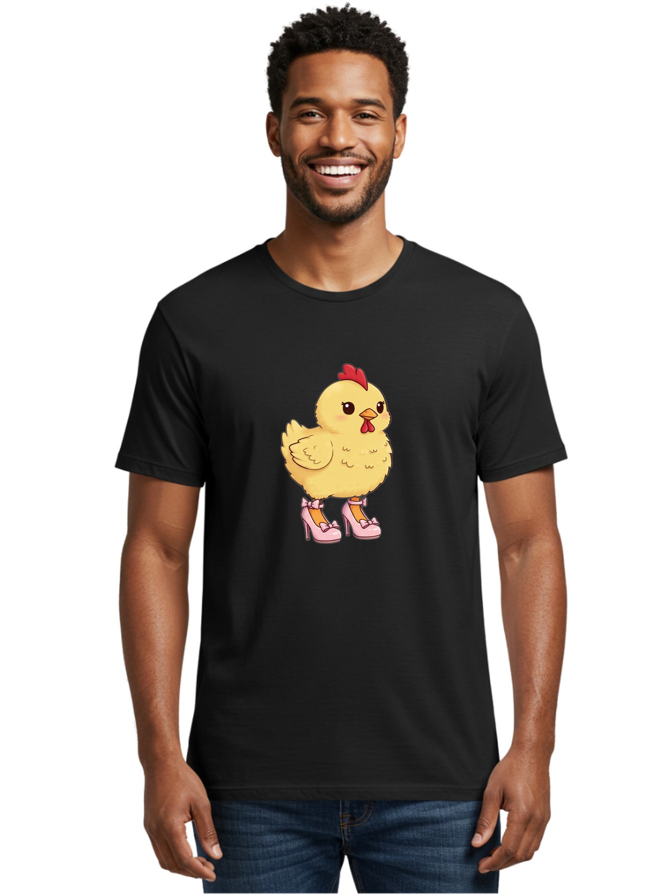 Chicken-In-High-Heels-3 Men'S Graphic Tee, 100% Cotton, Comfortable Casual Summer Wear, Machine Washable, Vintage Camera, Old Camera, Antique Camera, Black Camera, Classic Photography, Photography Equipment, Nostalgic Device, Film Camera, Bam018