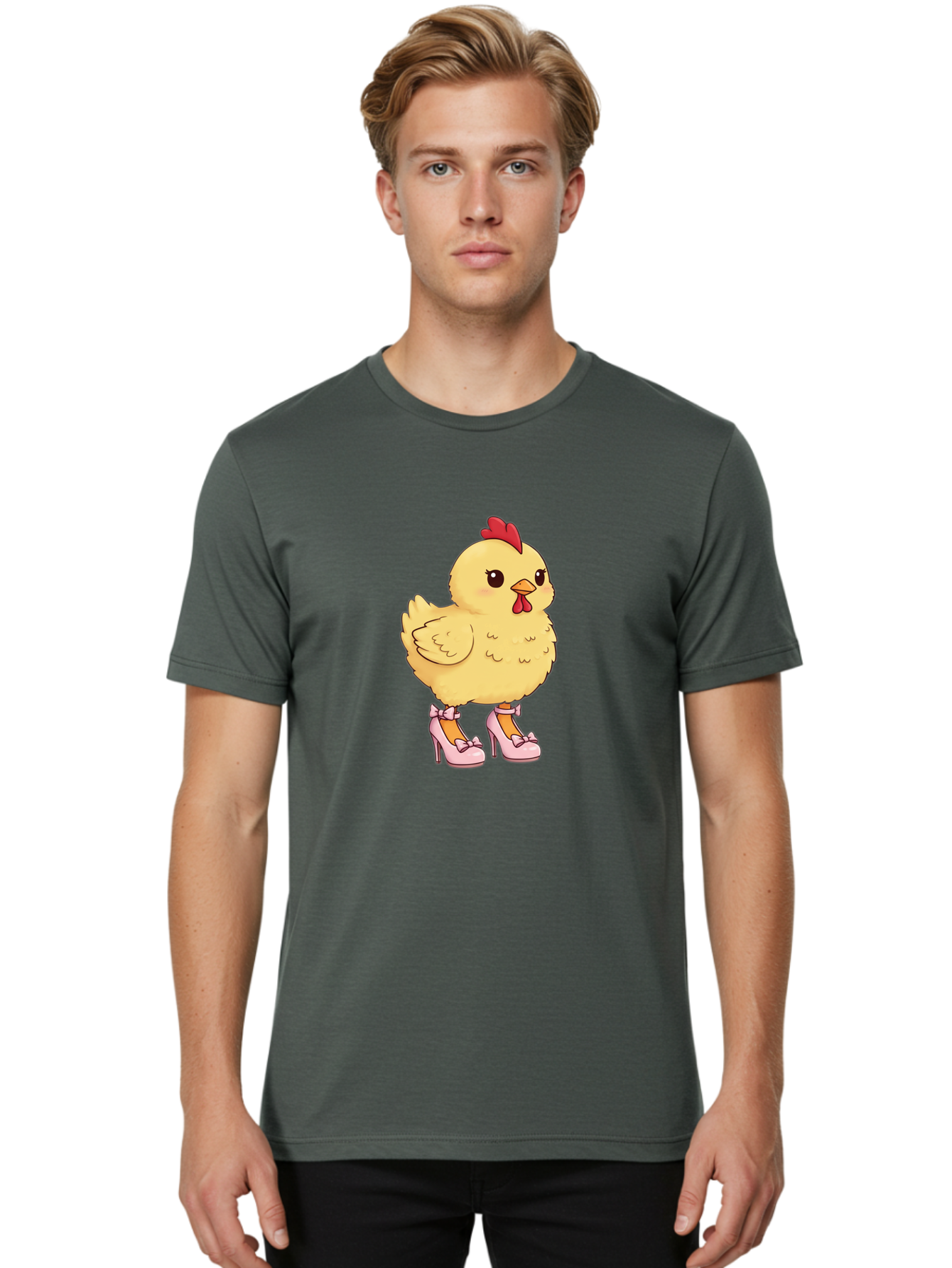 Chicken-In-High-Heels-3 Men'S Graphic Tee, 100% Cotton, Comfortable Casual Summer Wear, Machine Washable, Vintage Camera, Old Camera, Antique Camera, Black Camera, Classic Photography, Photography Equipment, Nostalgic Device, Film Camera, Bam018