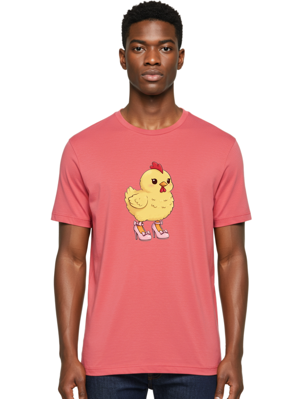 Chicken-In-High-Heels-3 Men'S Graphic Tee, 100% Cotton, Comfortable Casual Summer Wear, Machine Washable, Vintage Camera, Old Camera, Antique Camera, Black Camera, Classic Photography, Photography Equipment, Nostalgic Device, Film Camera, Bam018