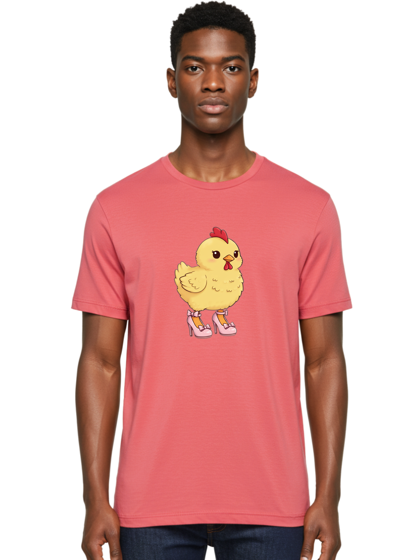 Chicken-In-High-Heels-3 Men'S Graphic Tee, 100% Cotton, Comfortable Casual Summer Wear, Machine Washable, Vintage Camera, Old Camera, Antique Camera, Black Camera, Classic Photography, Photography Equipment, Nostalgic Device, Film Camera, Bam018