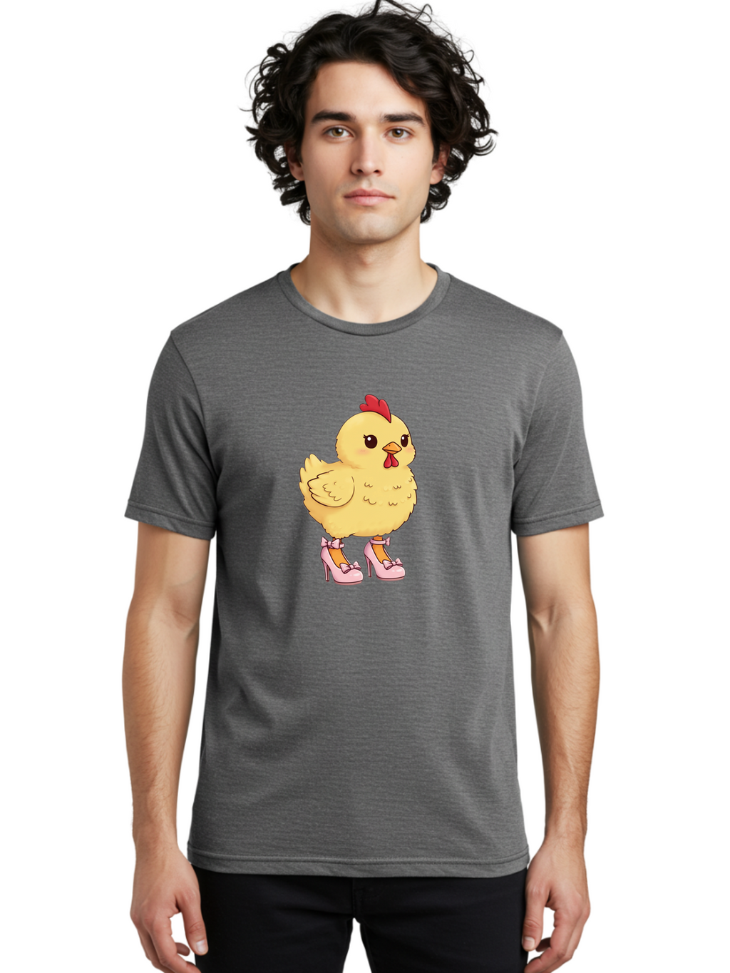 Chicken-In-High-Heels-3 Men'S Graphic Tee, 100% Cotton, Comfortable Casual Summer Wear, Machine Washable, Vintage Camera, Old Camera, Antique Camera, Black Camera, Classic Photography, Photography Equipment, Nostalgic Device, Film Camera, Bam018