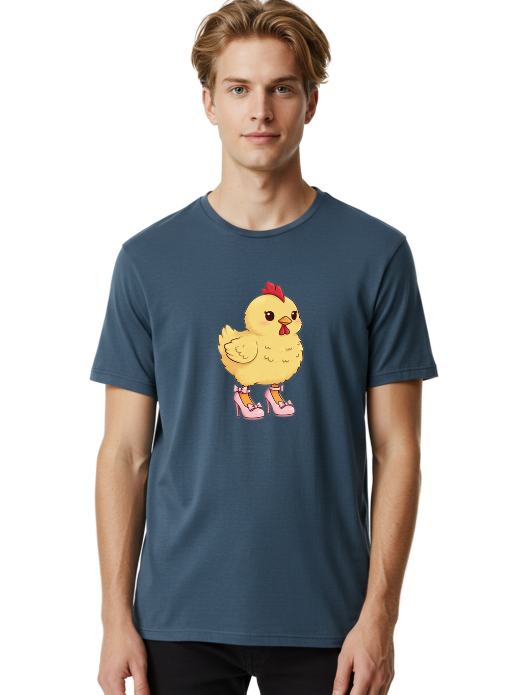 Chicken-In-High-Heels-3 Men'S Graphic Tee, 100% Cotton, Comfortable Casual Summer Wear, Machine Washable, Vintage Camera, Old Camera, Antique Camera, Black Camera, Classic Photography, Photography Equipment, Nostalgic Device, Film Camera, Bam018
