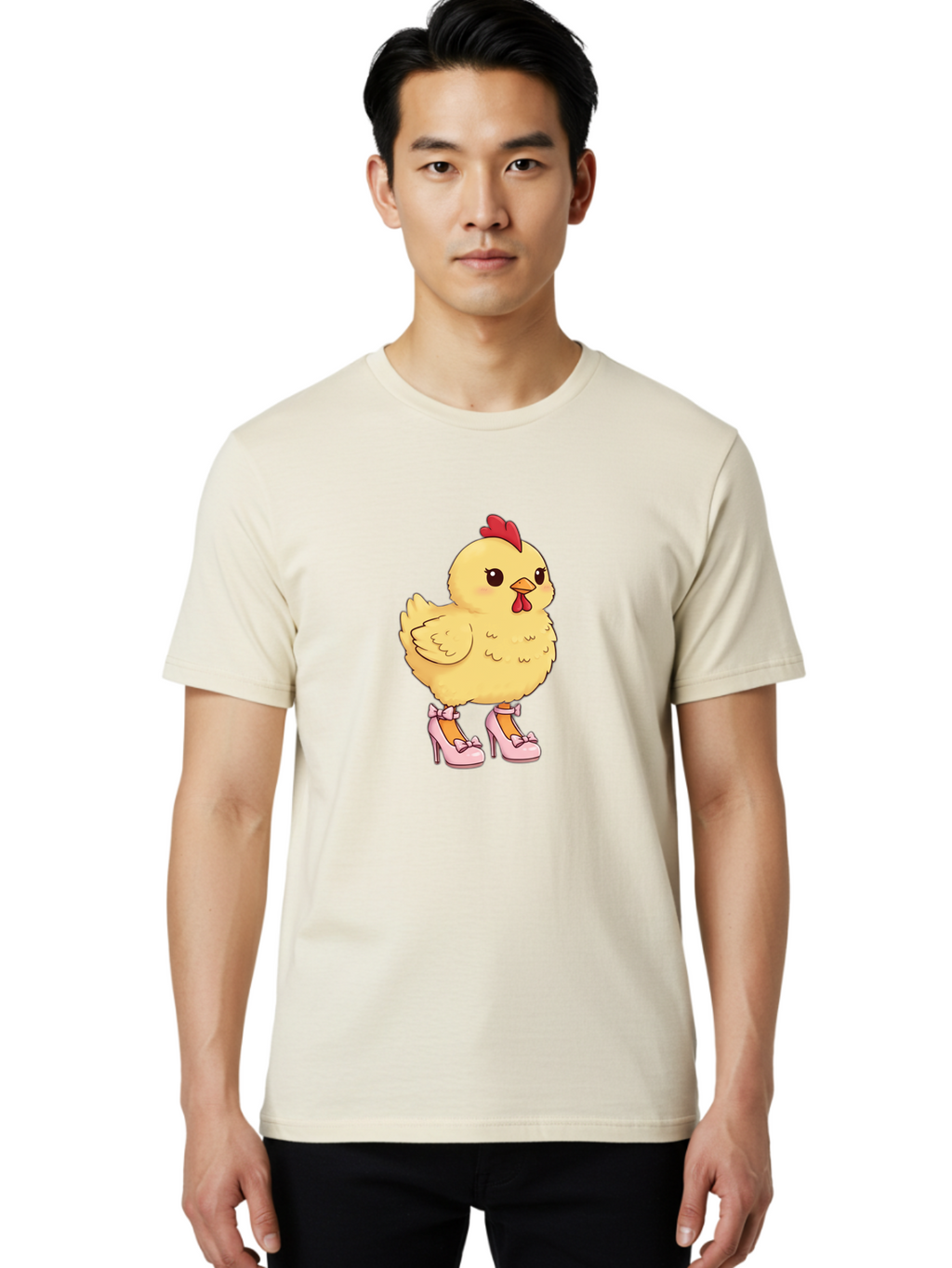Chicken-In-High-Heels-3 Men'S Graphic Tee, 100% Cotton, Comfortable Casual Summer Wear, Machine Washable, Vintage Camera, Old Camera, Antique Camera, Black Camera, Classic Photography, Photography Equipment, Nostalgic Device, Film Camera, Bam018