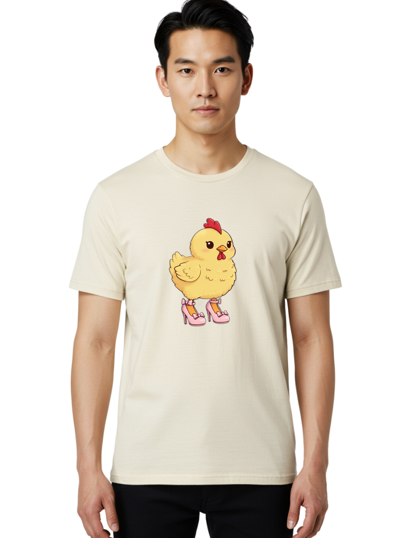 Chicken-In-High-Heels-3 Men'S Graphic Tee, 100% Cotton, Comfortable Casual Summer Wear, Machine Washable, Vintage Camera, Old Camera, Antique Camera, Black Camera, Classic Photography, Photography Equipment, Nostalgic Device, Film Camera, Bam018