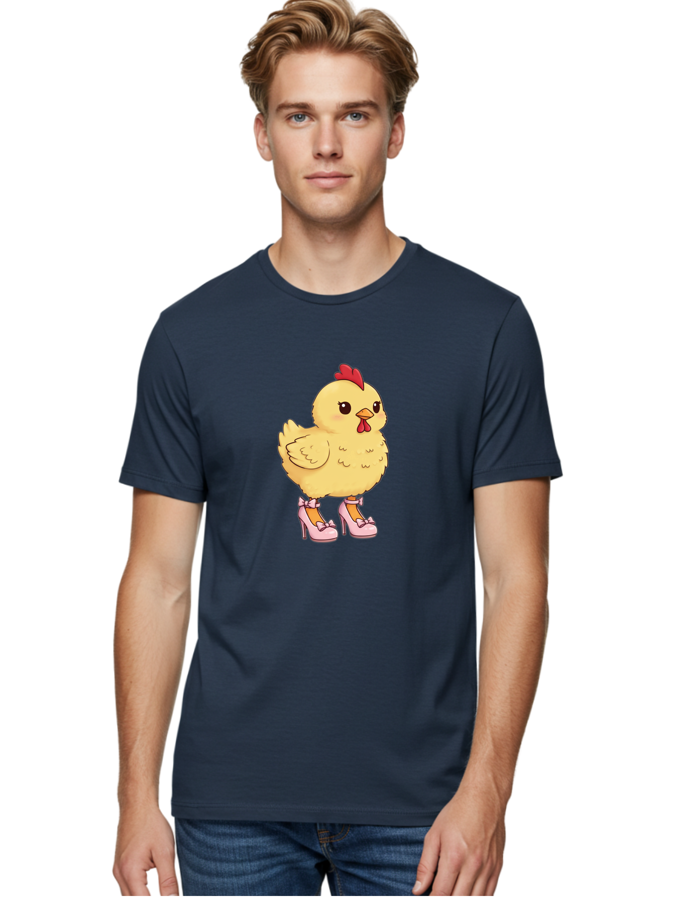 Chicken-In-High-Heels-3 Men'S Graphic Tee, 100% Cotton, Comfortable Casual Summer Wear, Machine Washable, Vintage Camera, Old Camera, Antique Camera, Black Camera, Classic Photography, Photography Equipment, Nostalgic Device, Film Camera, Bam018