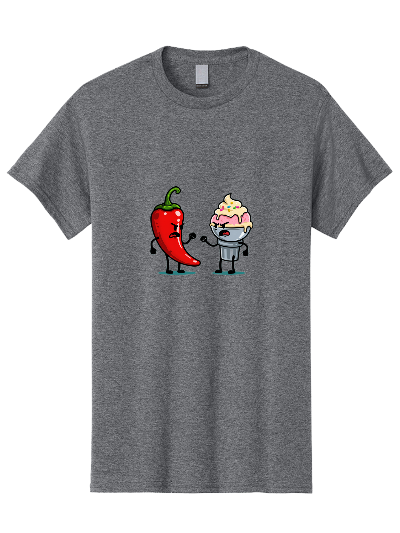 Chili-Pepper-Vs-Ice-Cream-1 Men'S Graphic Tee, 100% Cotton, Comfortable Casual Summer Wear, Machine Washable, Vintage Camera, Old Camera, Antique Camera, Black Camera, Classic Photography, Photography Equipment, Nostalgic Device, Film Camera, Bam023
