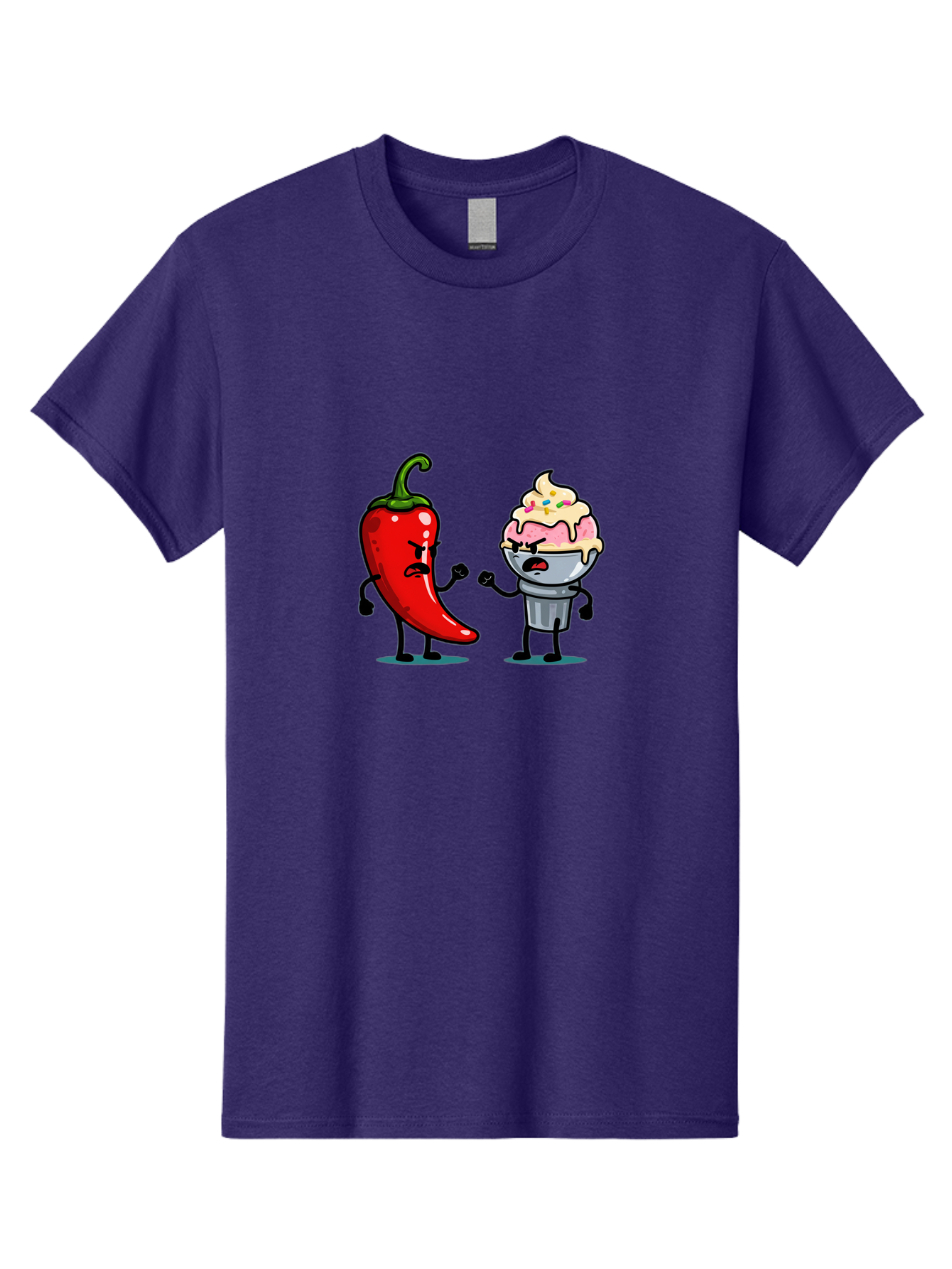 Chili-Pepper-Vs-Ice-Cream-1 Men'S Graphic Tee, 100% Cotton, Comfortable Casual Summer Wear, Machine Washable, Vintage Camera, Old Camera, Antique Camera, Black Camera, Classic Photography, Photography Equipment, Nostalgic Device, Film Camera, Bam023
