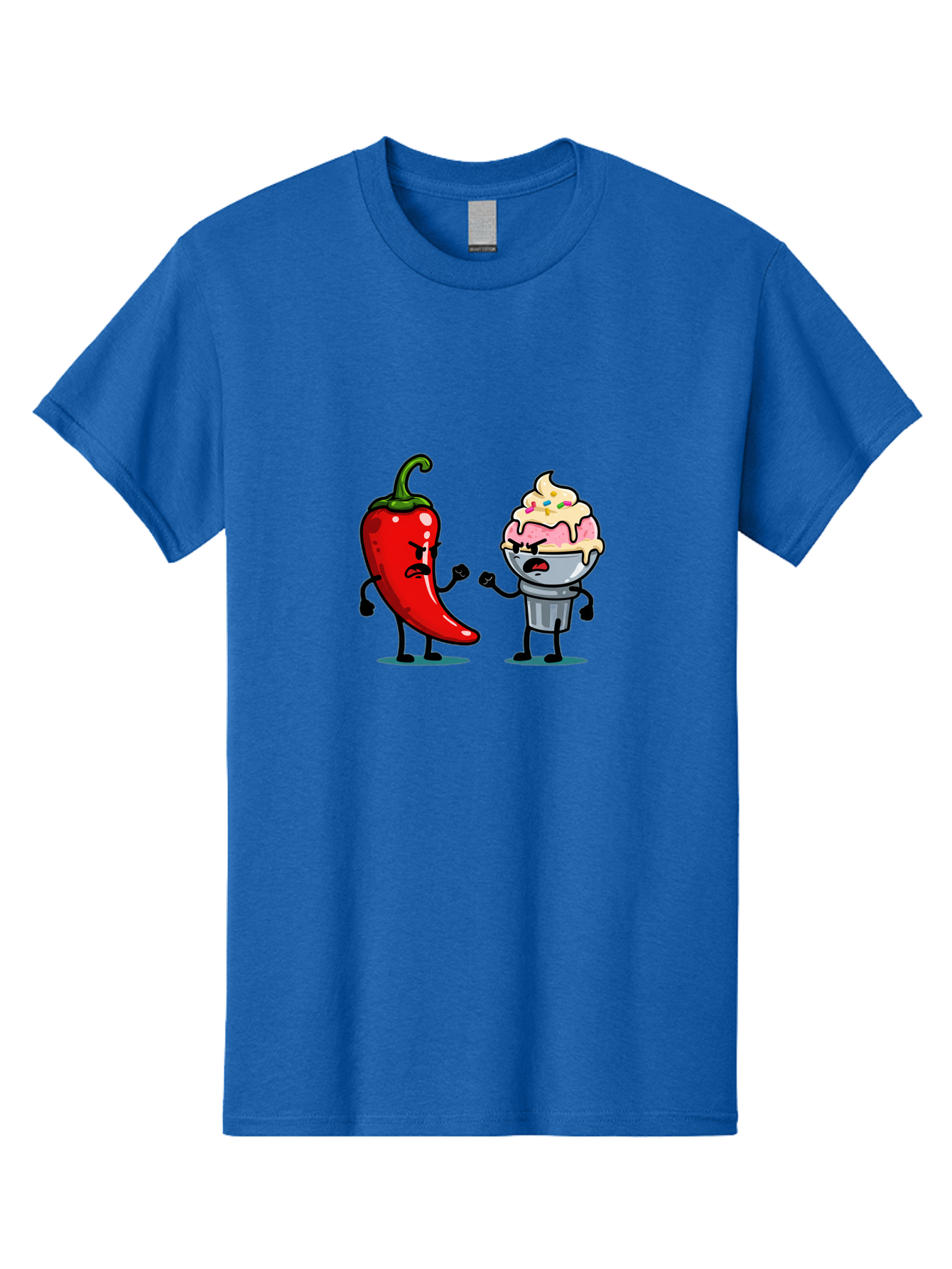 Chili-Pepper-Vs-Ice-Cream-1 Men'S Graphic Tee, 100% Cotton, Comfortable Casual Summer Wear, Machine Washable, Vintage Camera, Old Camera, Antique Camera, Black Camera, Classic Photography, Photography Equipment, Nostalgic Device, Film Camera, Bam023