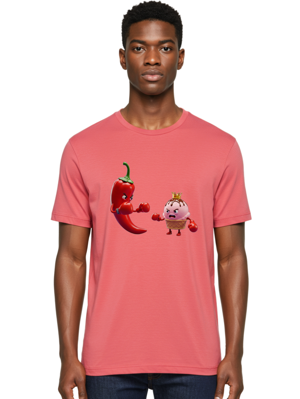 Chili-Pepper-Vs-Ice-Cream Men'S Graphic Tee, 100% Cotton, Comfortable Casual Summer Wear, Machine Washable, Vintage Camera, Old Camera, Antique Camera, Black Camera, Classic Photography, Photography Equipment, Nostalgic Device, Film Camera, Bam024