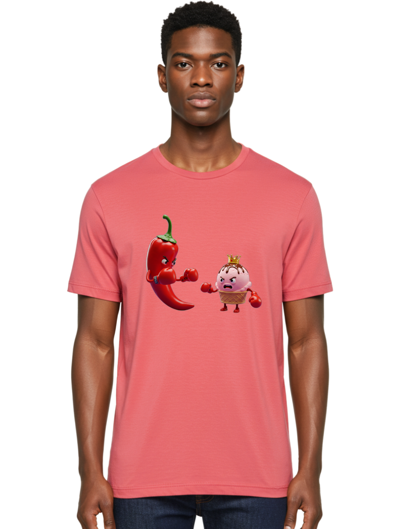 Chili-Pepper-Vs-Ice-Cream Men'S Graphic Tee, 100% Cotton, Comfortable Casual Summer Wear, Machine Washable, Vintage Camera, Old Camera, Antique Camera, Black Camera, Classic Photography, Photography Equipment, Nostalgic Device, Film Camera, Bam024