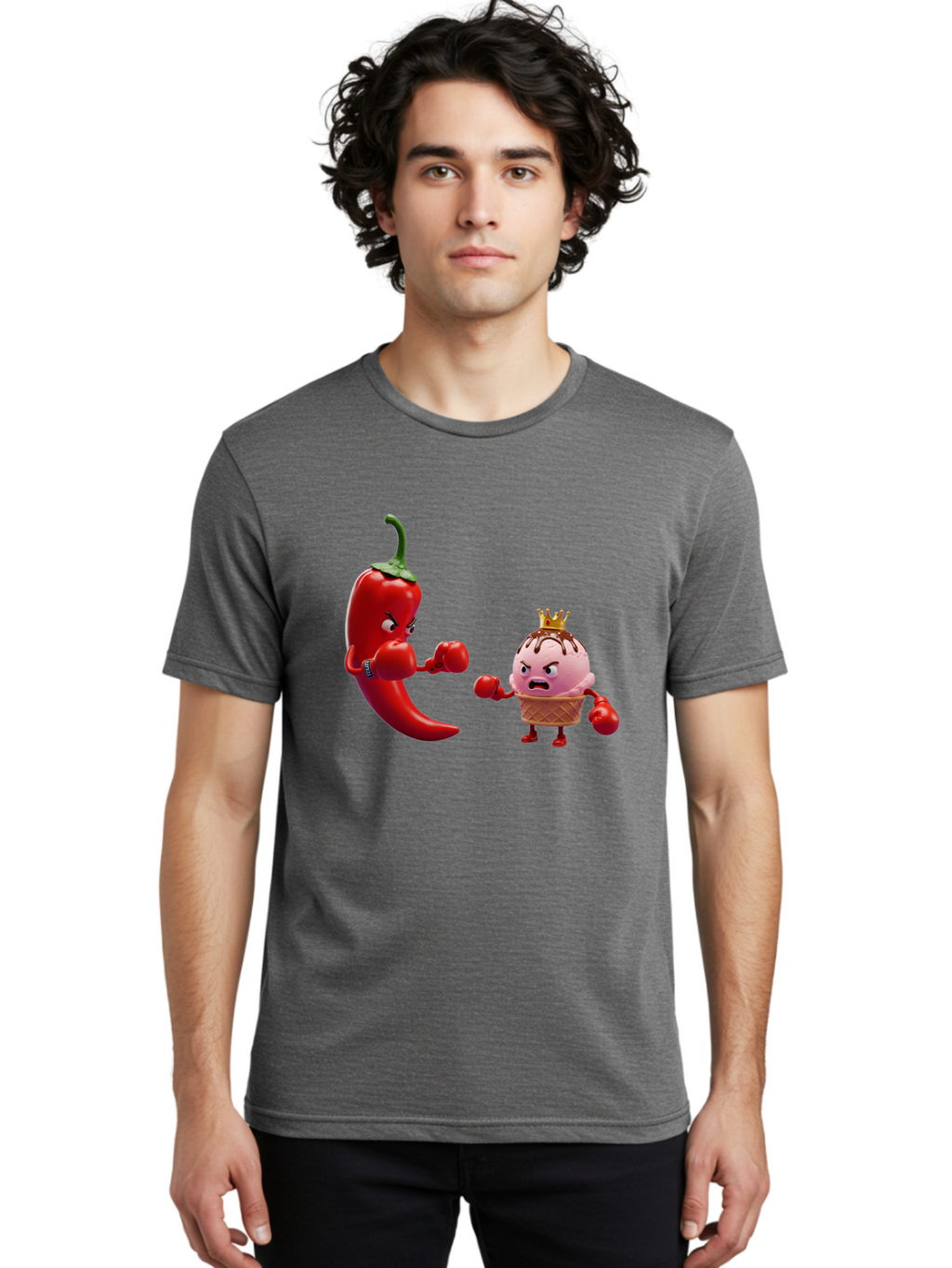 Chili-Pepper-Vs-Ice-Cream Men'S Graphic Tee, 100% Cotton, Comfortable Casual Summer Wear, Machine Washable, Vintage Camera, Old Camera, Antique Camera, Black Camera, Classic Photography, Photography Equipment, Nostalgic Device, Film Camera, Bam024