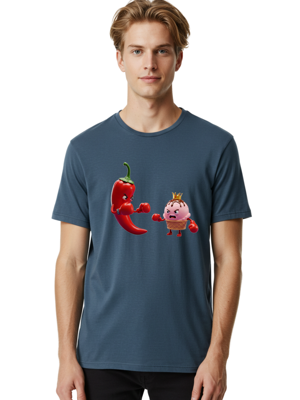 Chili-Pepper-Vs-Ice-Cream Men'S Graphic Tee, 100% Cotton, Comfortable Casual Summer Wear, Machine Washable, Vintage Camera, Old Camera, Antique Camera, Black Camera, Classic Photography, Photography Equipment, Nostalgic Device, Film Camera, Bam024