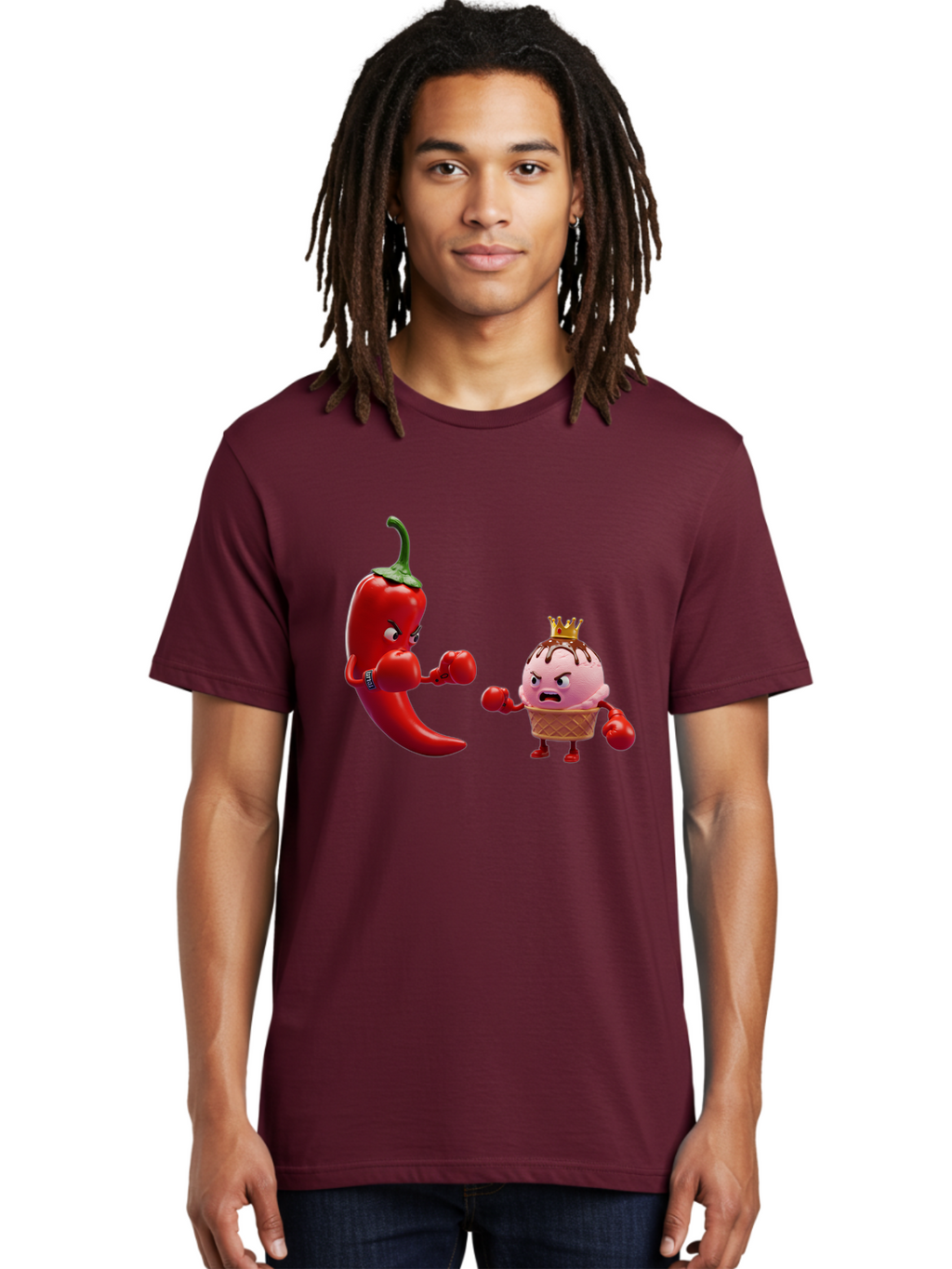 Chili-Pepper-Vs-Ice-Cream Men'S Graphic Tee, 100% Cotton, Comfortable Casual Summer Wear, Machine Washable, Vintage Camera, Old Camera, Antique Camera, Black Camera, Classic Photography, Photography Equipment, Nostalgic Device, Film Camera, Bam024
