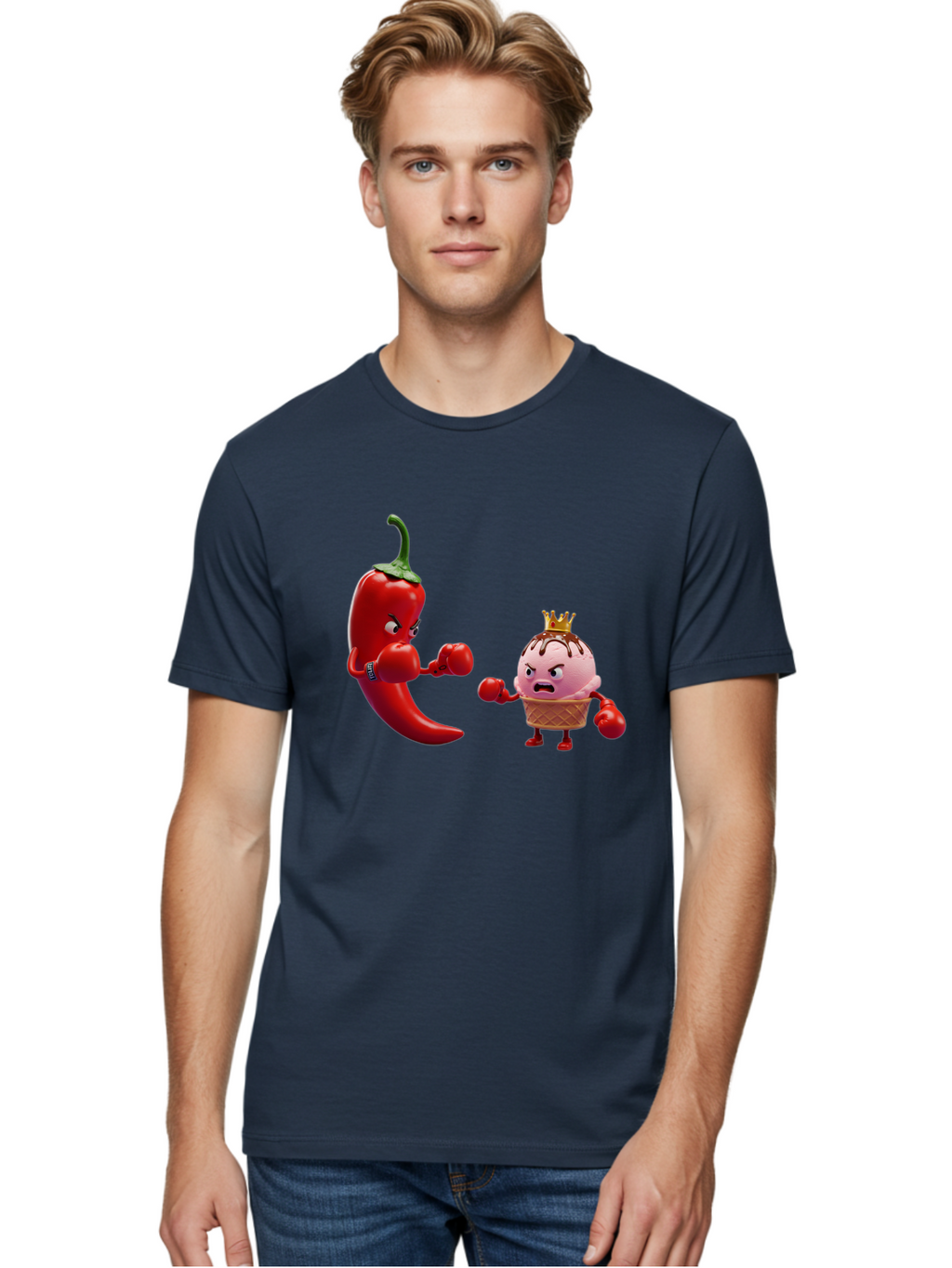 Chili-Pepper-Vs-Ice-Cream Men'S Graphic Tee, 100% Cotton, Comfortable Casual Summer Wear, Machine Washable, Vintage Camera, Old Camera, Antique Camera, Black Camera, Classic Photography, Photography Equipment, Nostalgic Device, Film Camera, Bam024