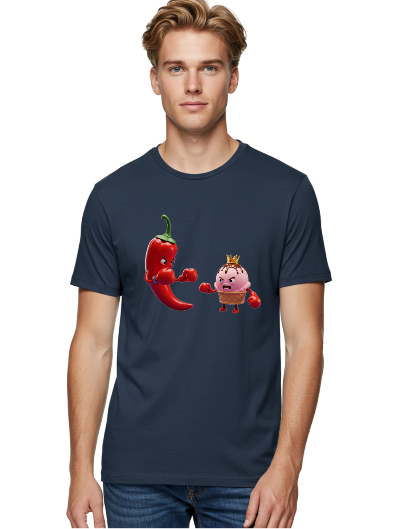 Chili-Pepper-Vs-Ice-Cream Men'S Graphic Tee, 100% Cotton, Comfortable Casual Summer Wear, Machine Washable, Vintage Camera, Old Camera, Antique Camera, Black Camera, Classic Photography, Photography Equipment, Nostalgic Device, Film Camera, Bam024